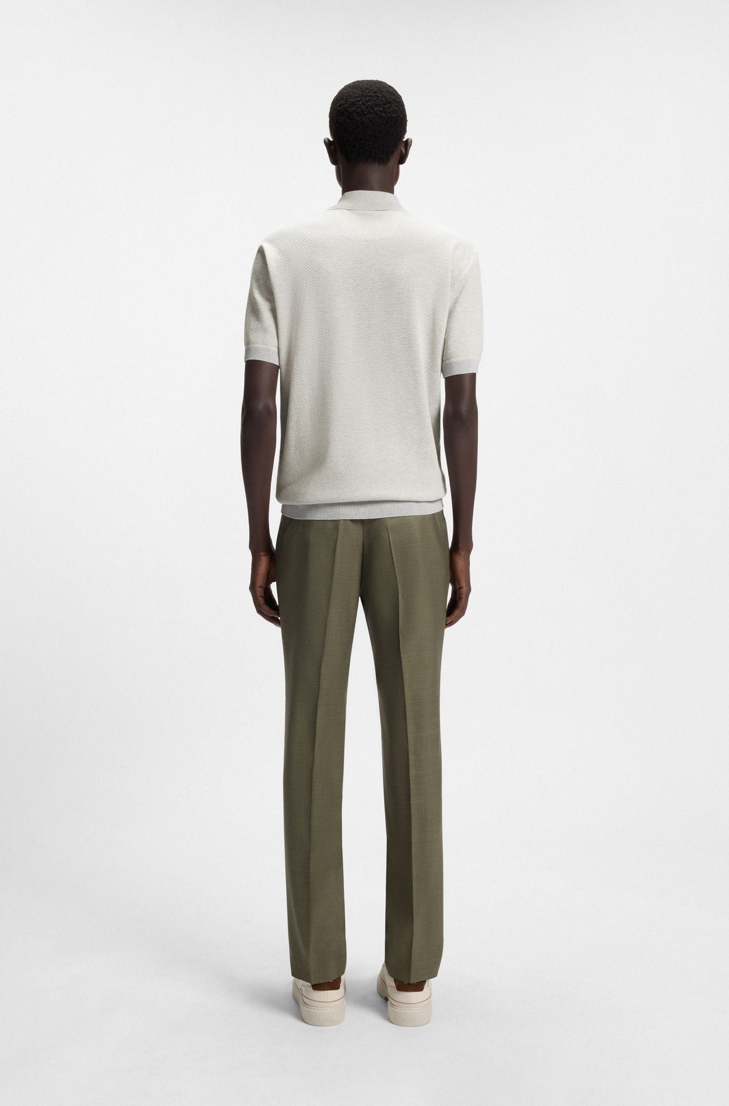 【BOSS博斯】丝光棉真丝 Polo 衫