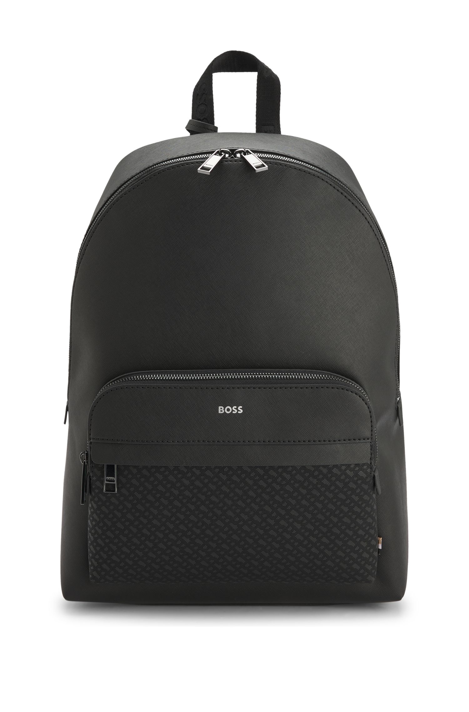 【BOSS博斯】交织字母图案双肩背包