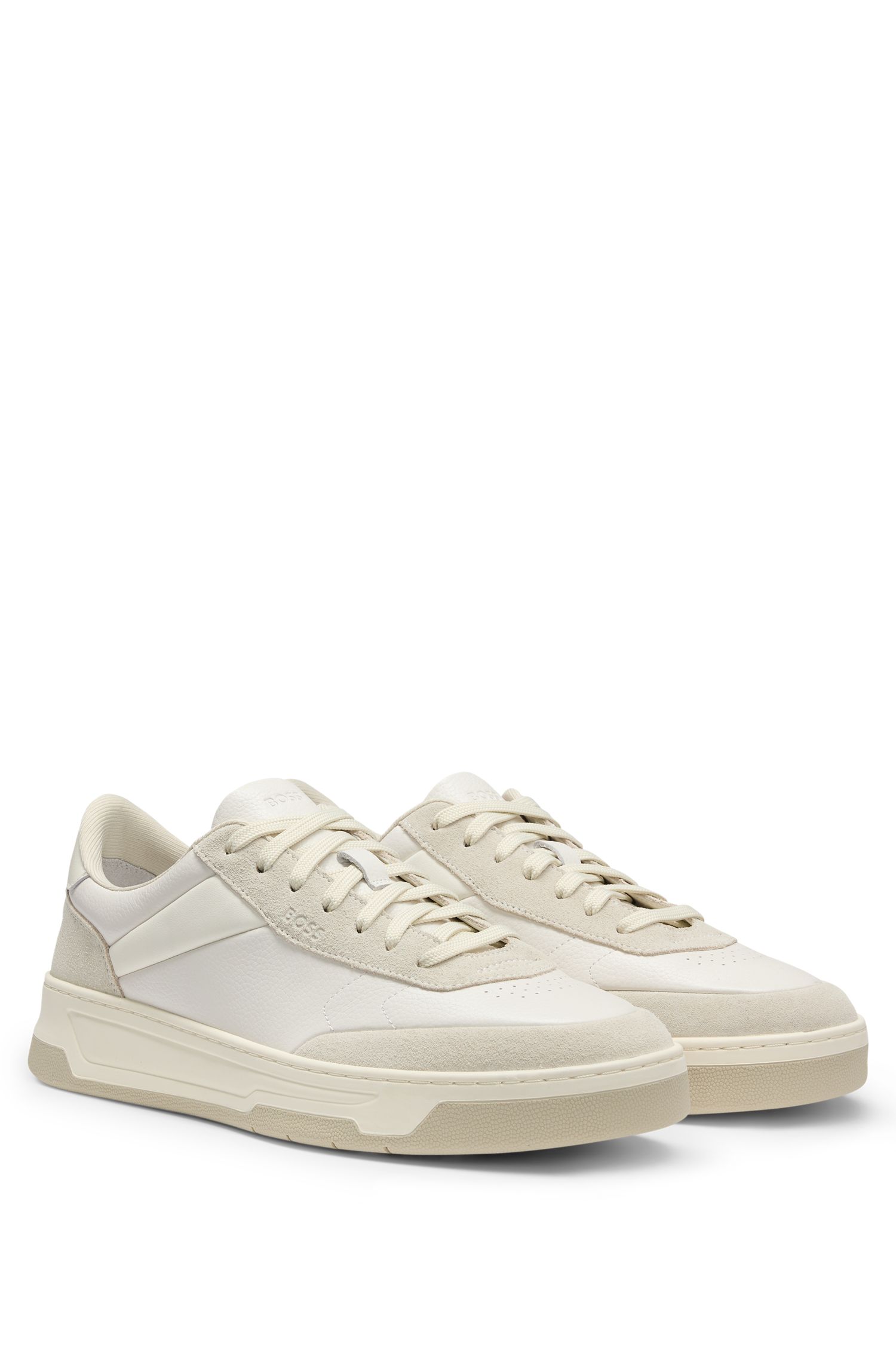 【BOSS博斯】混合皮革鞋面低帮运动鞋