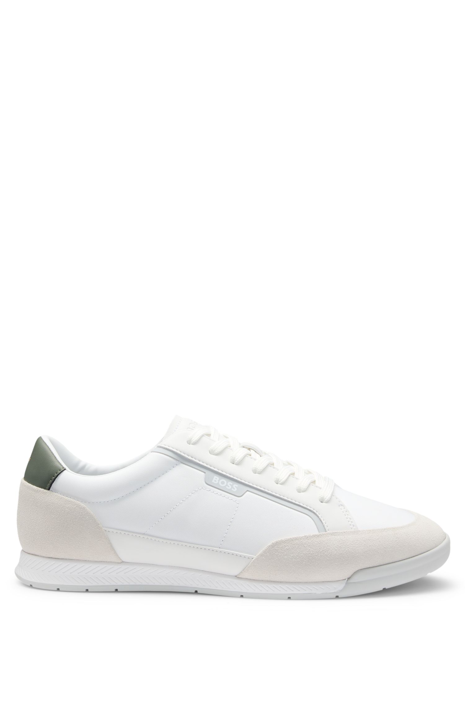 【BOSS博斯】人造革加皮革低帮运动鞋