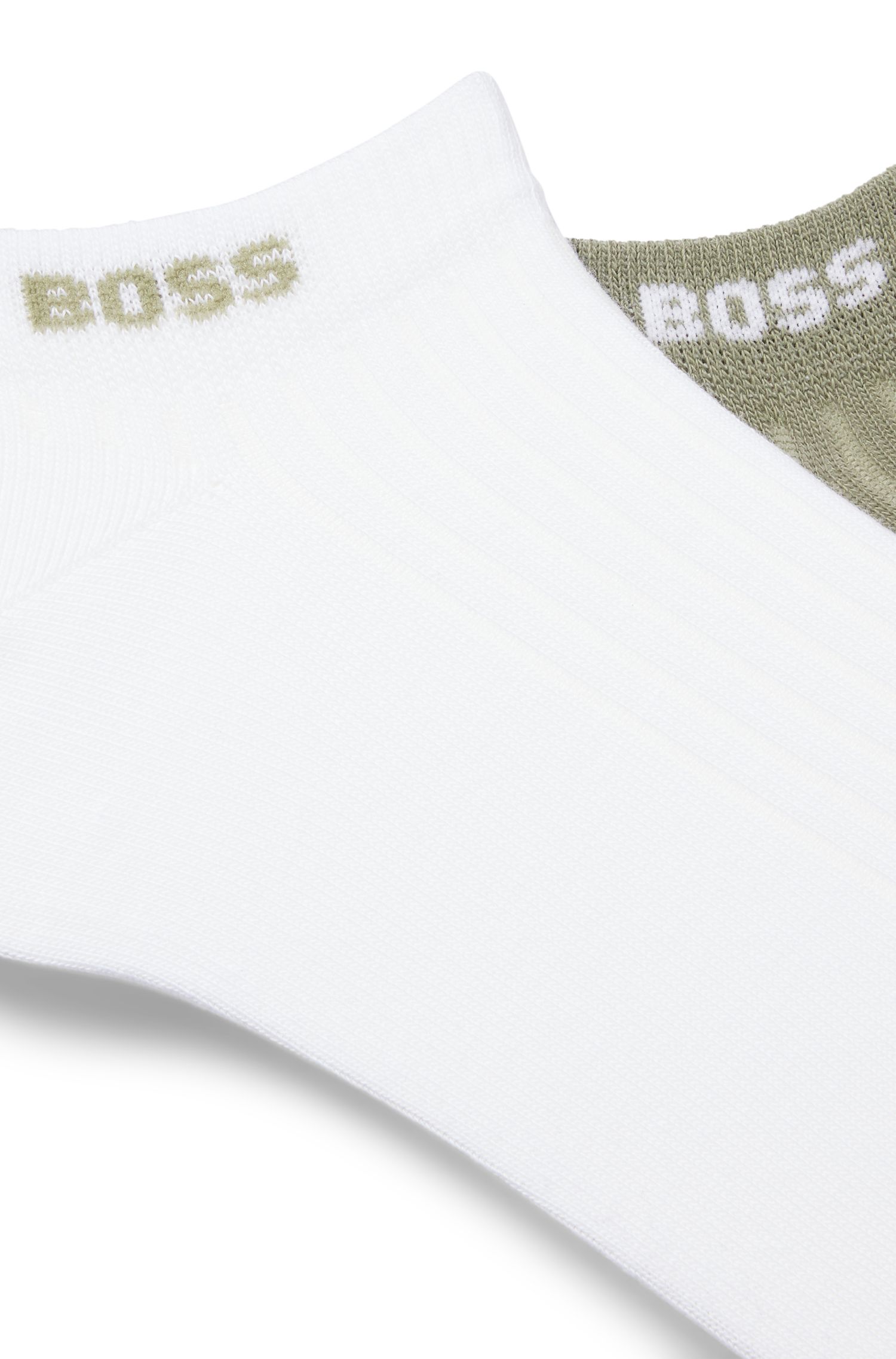 【BOSS博斯】棉质混纺短袜两双装