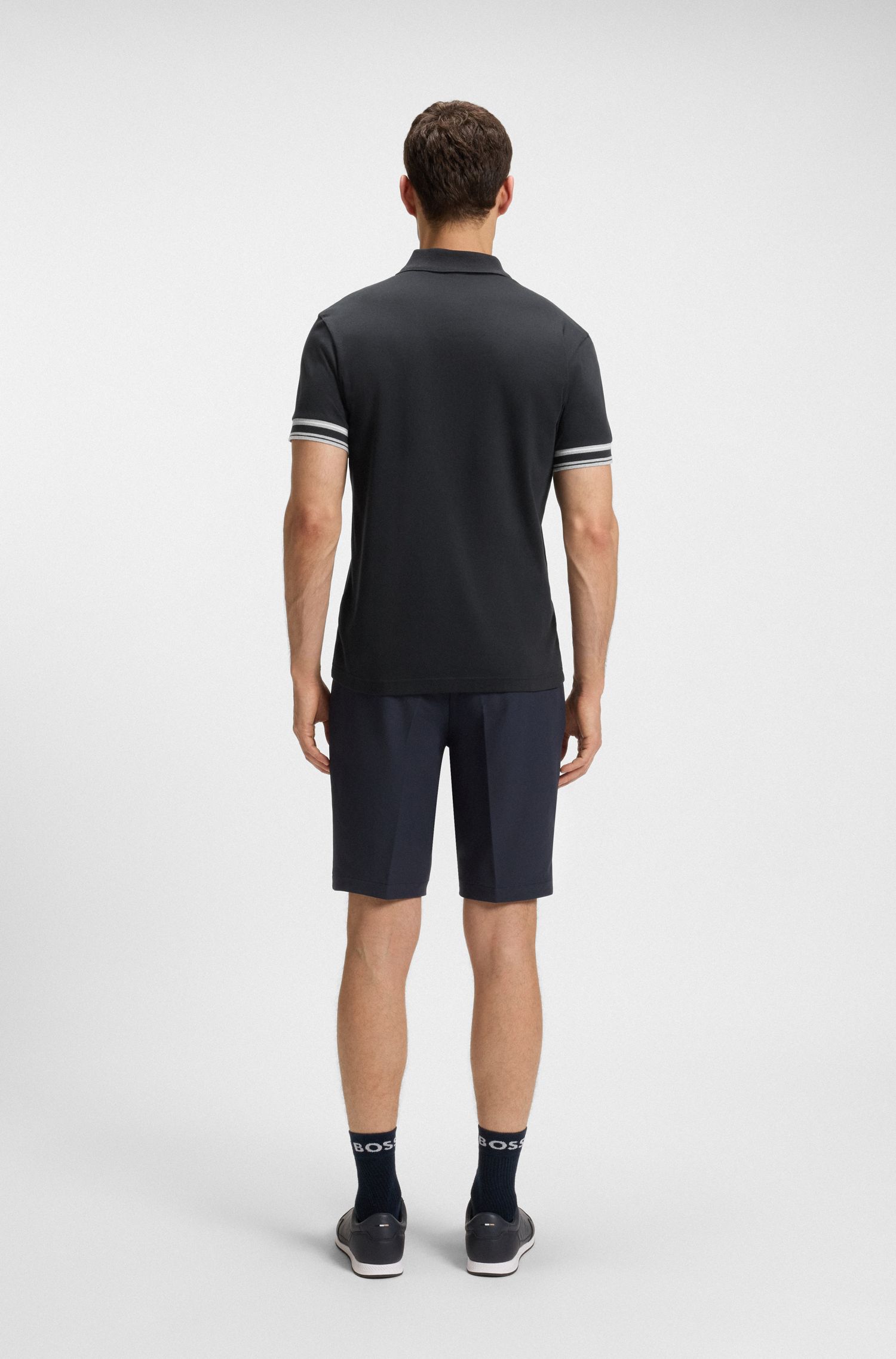 【BOSS博斯】棉质修身马球衫