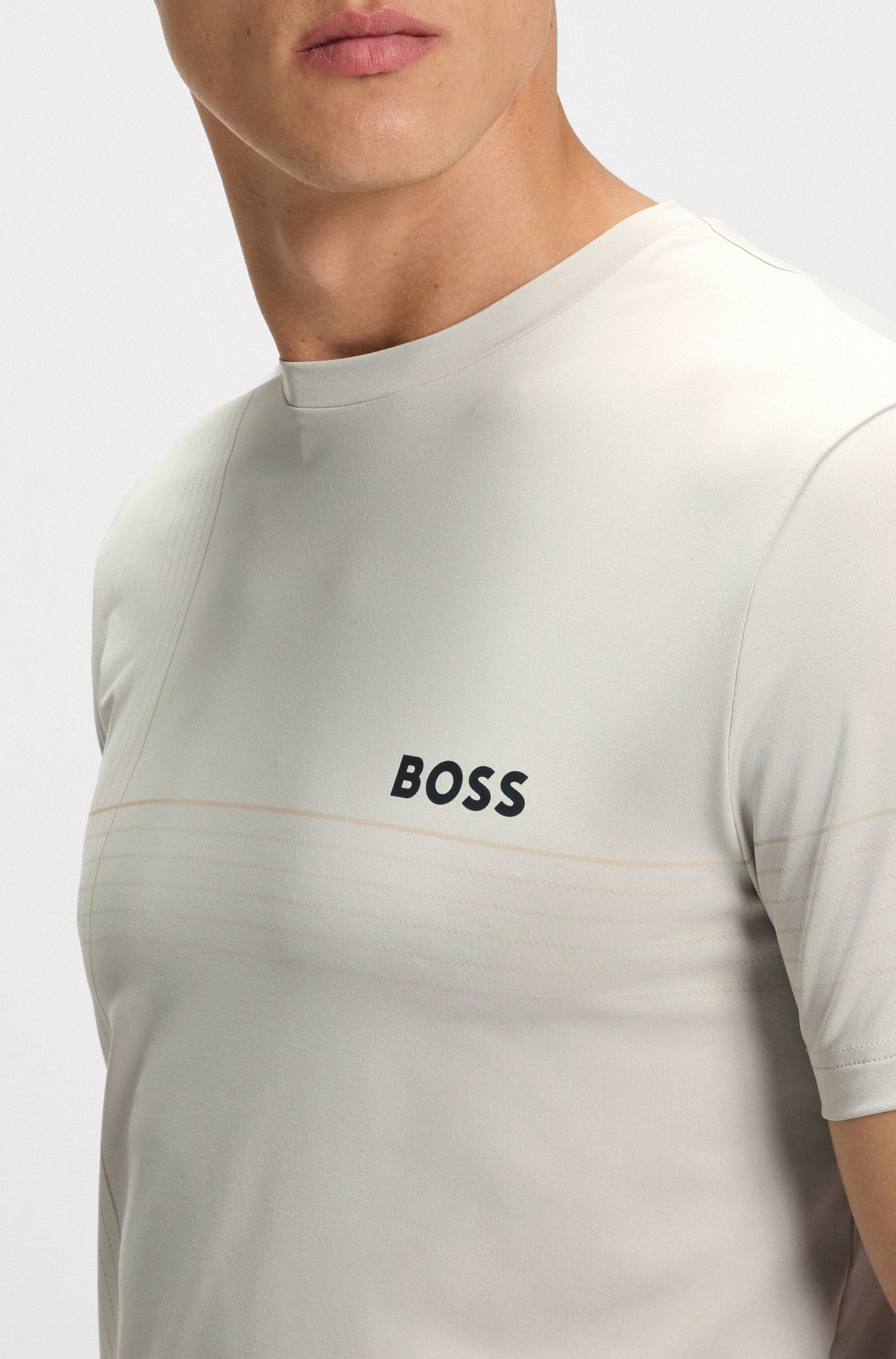 【BOSS博斯】弹力平纹针织面料除湿修身版活力 T 恤