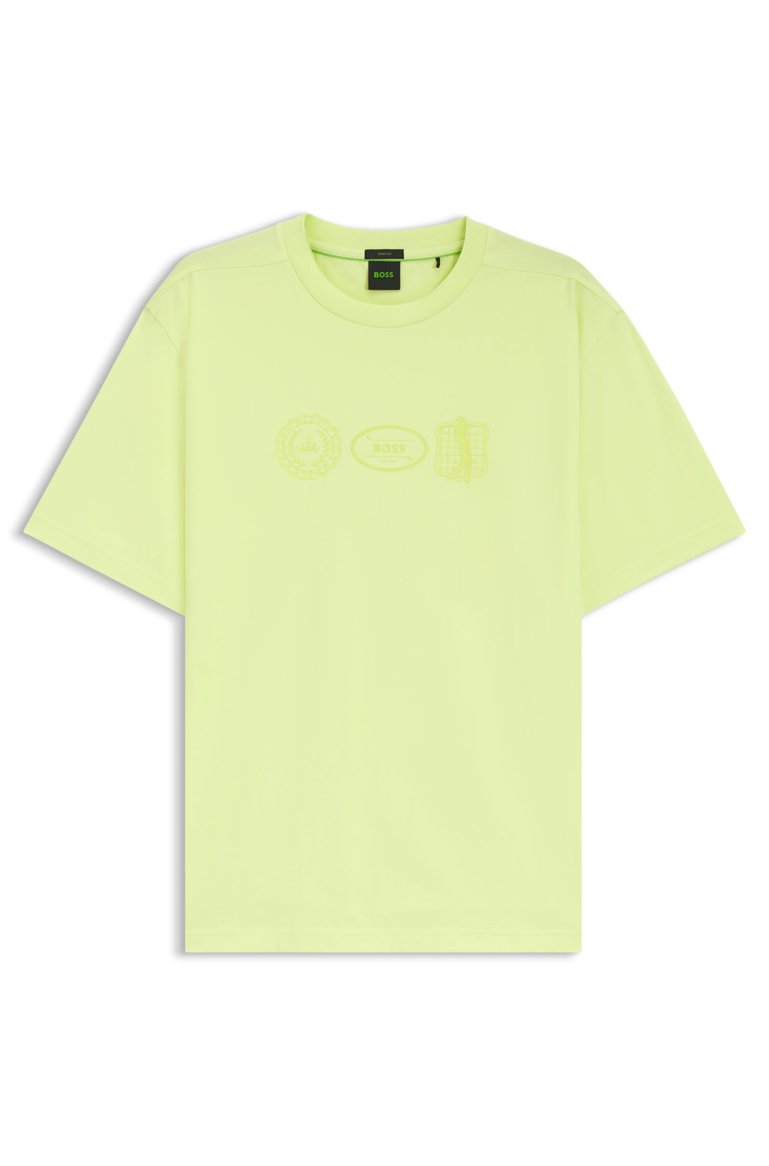 【BOSS博斯】高尔夫艺术图案弹力棉质 T 恤