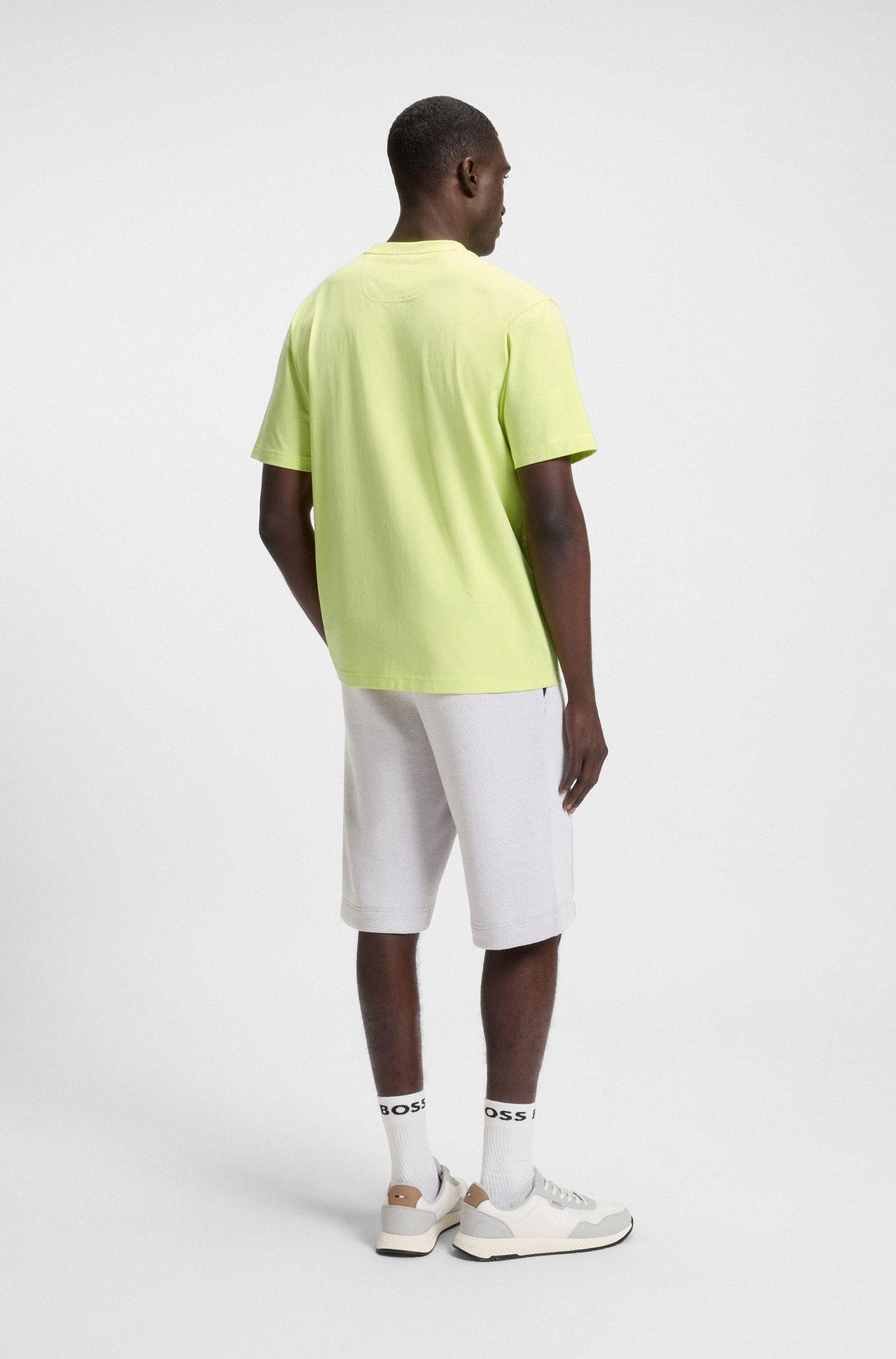 【BOSS博斯】高尔夫艺术图案弹力棉质 T 恤