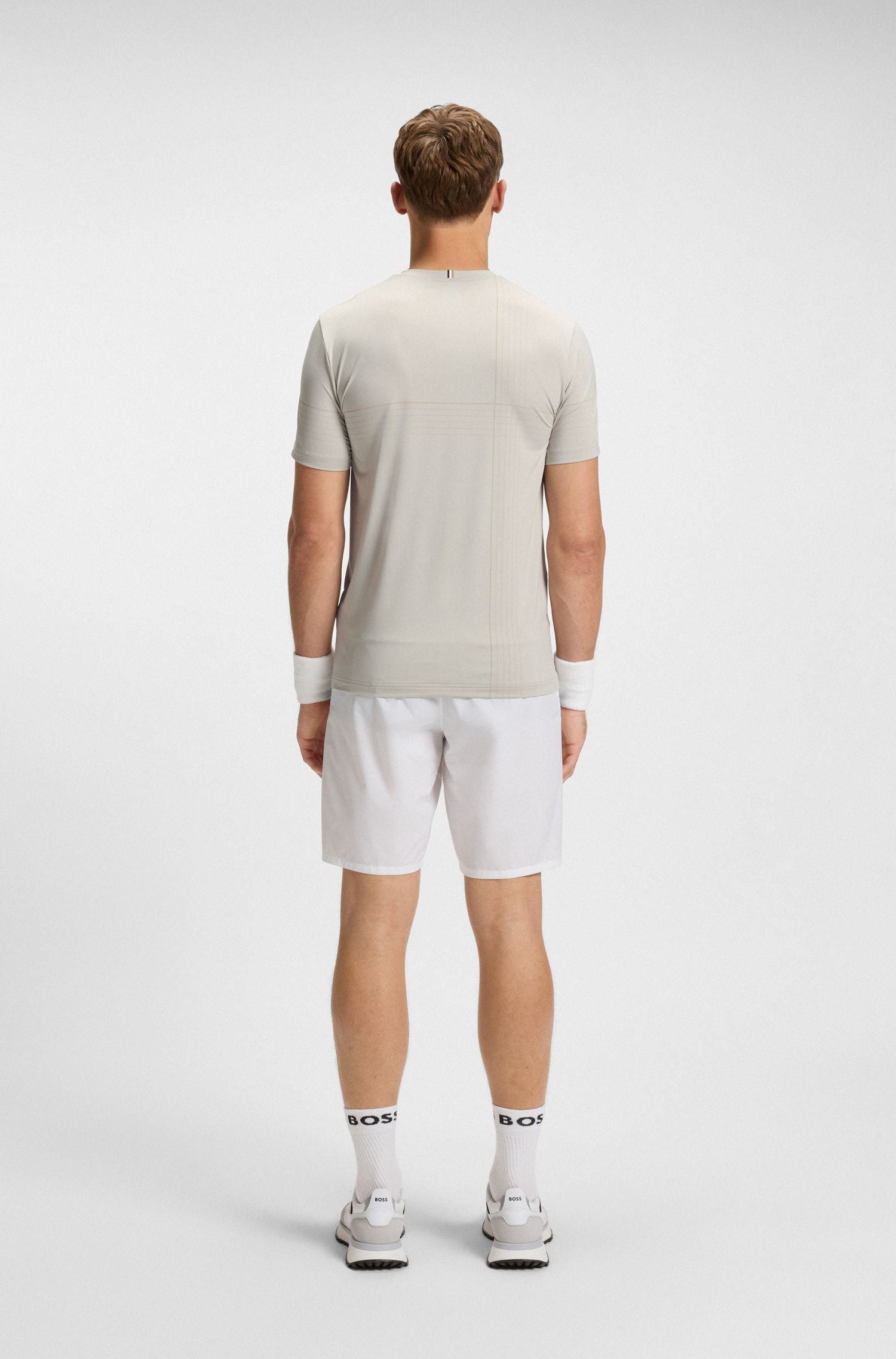 【BOSS博斯】弹力平纹针织面料除湿修身版活力 T 恤