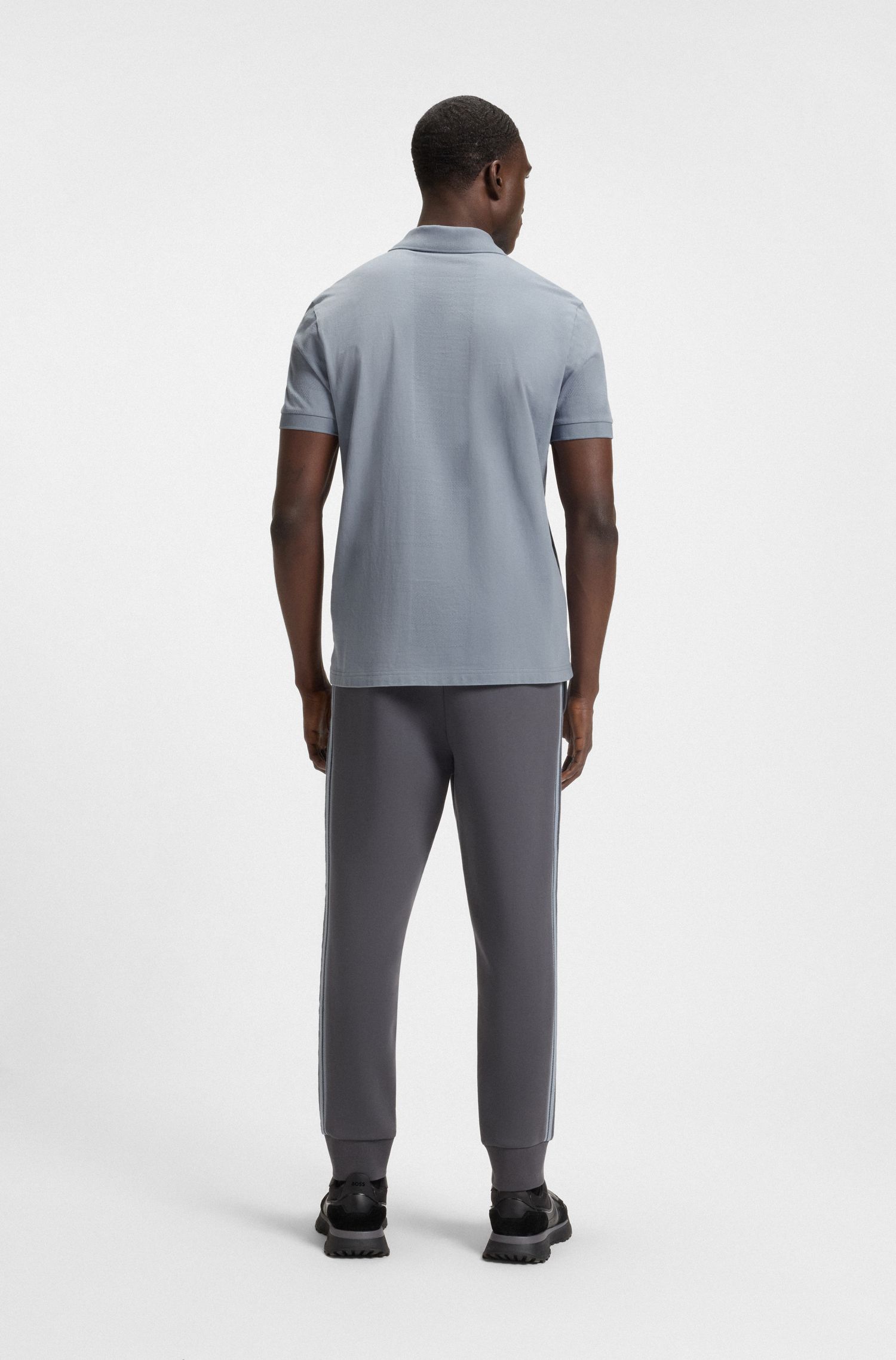 【BOSS博斯】提花修身棉质 Polo 衫