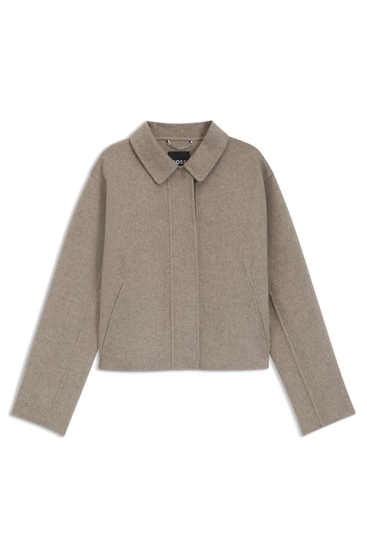 【BOSS博斯】羊毛混纺面料常规版型外套