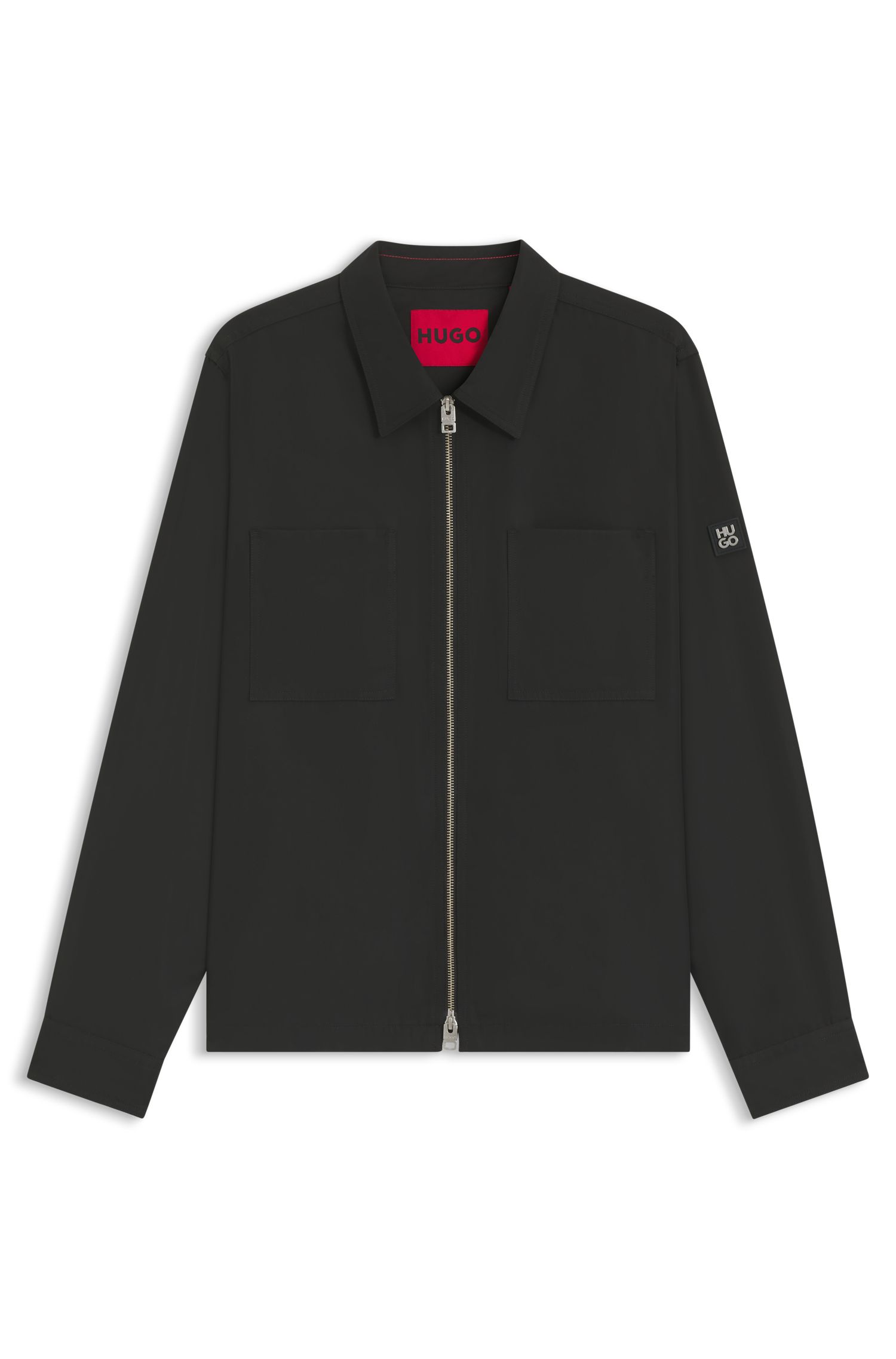 【HUGO雨果】宽松版型帆布衬衫