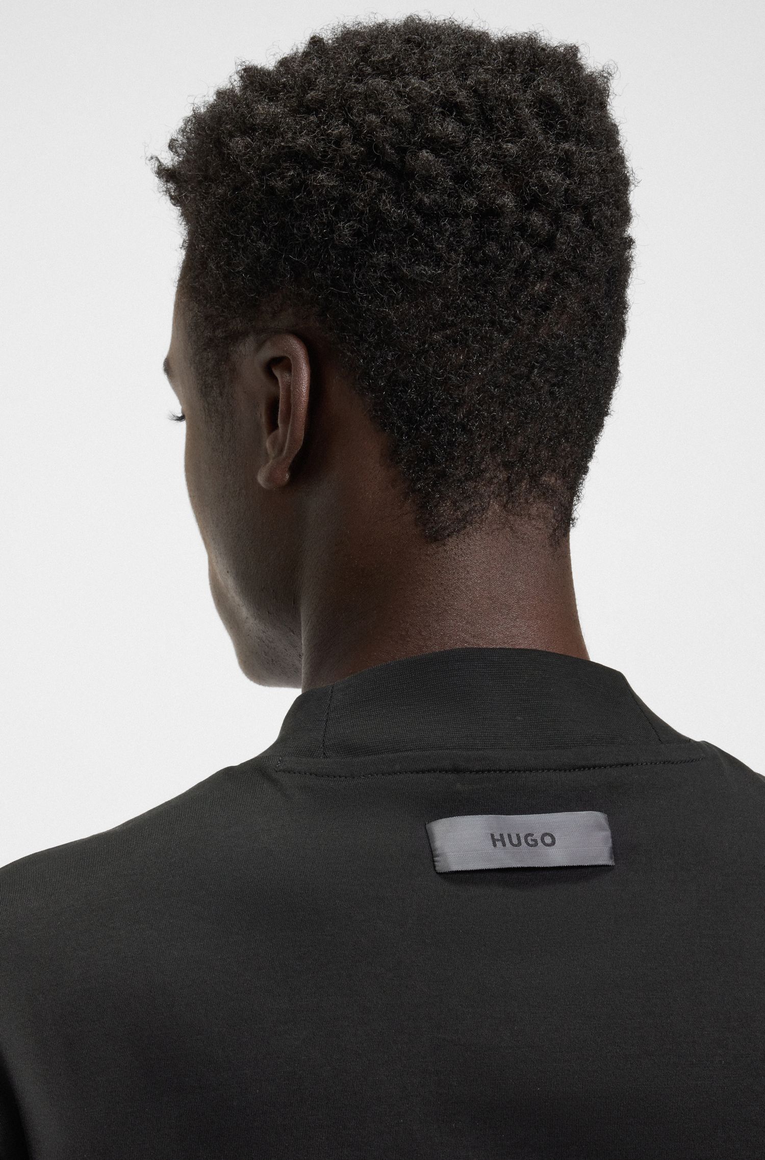 【HUGO雨果】丝光棉材质企领修身 T 恤