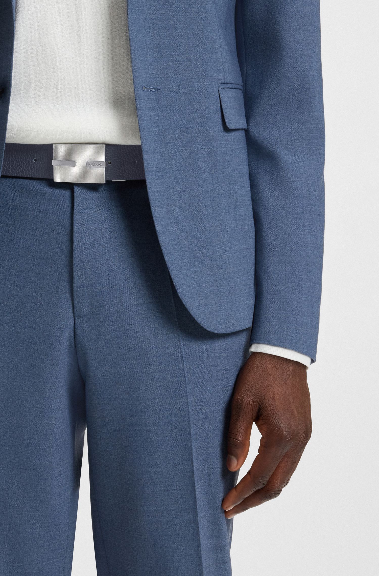 【HUGO雨果】礼盒装意大利皮革双面腰带