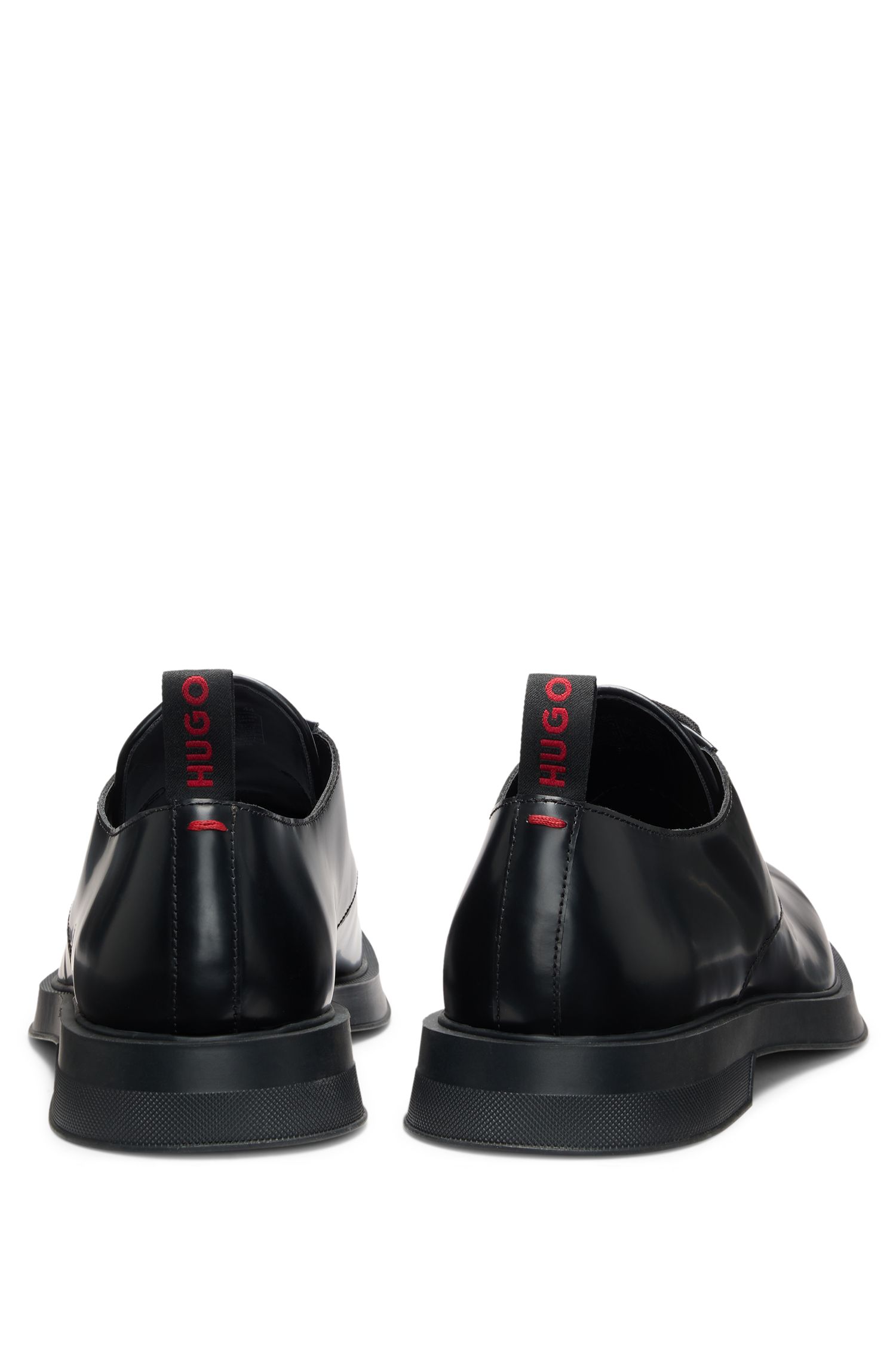 【HUGO雨果】徽标堆叠鞋舌皮革德比鞋