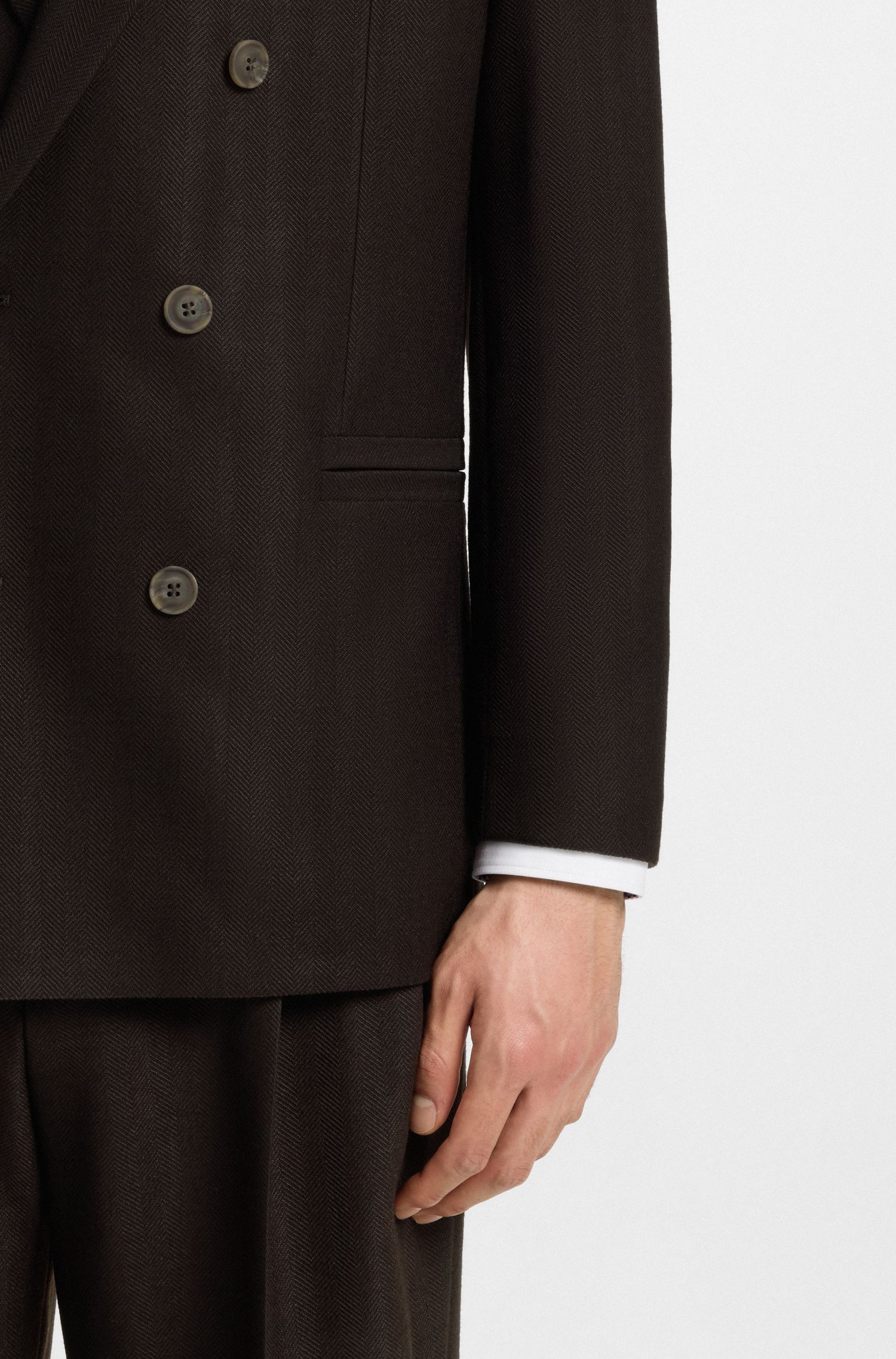 【HUGO雨果】人字形弹力多臂运动夹克