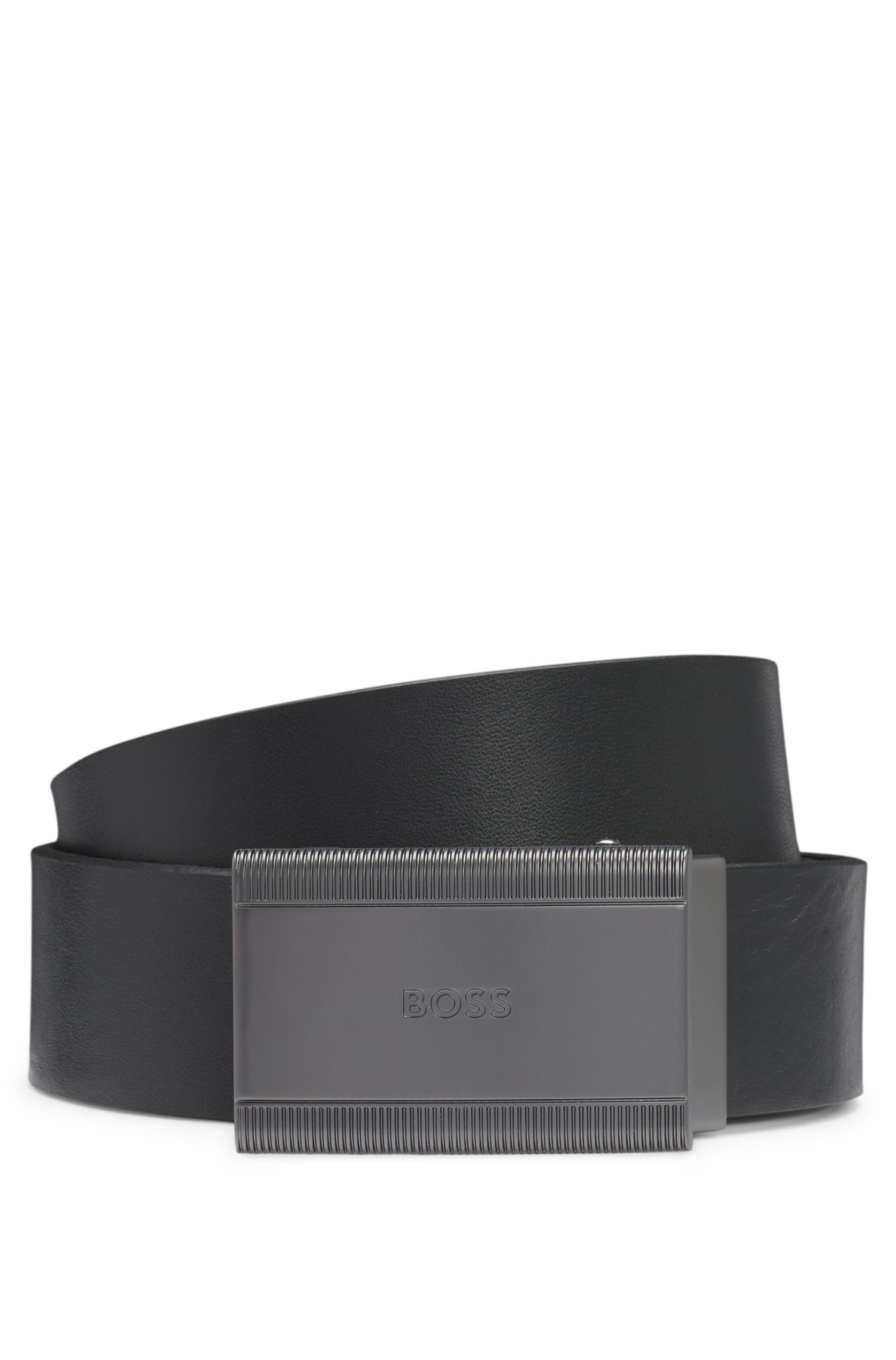 【BOSS博斯】意大利皮革牌扣腰带