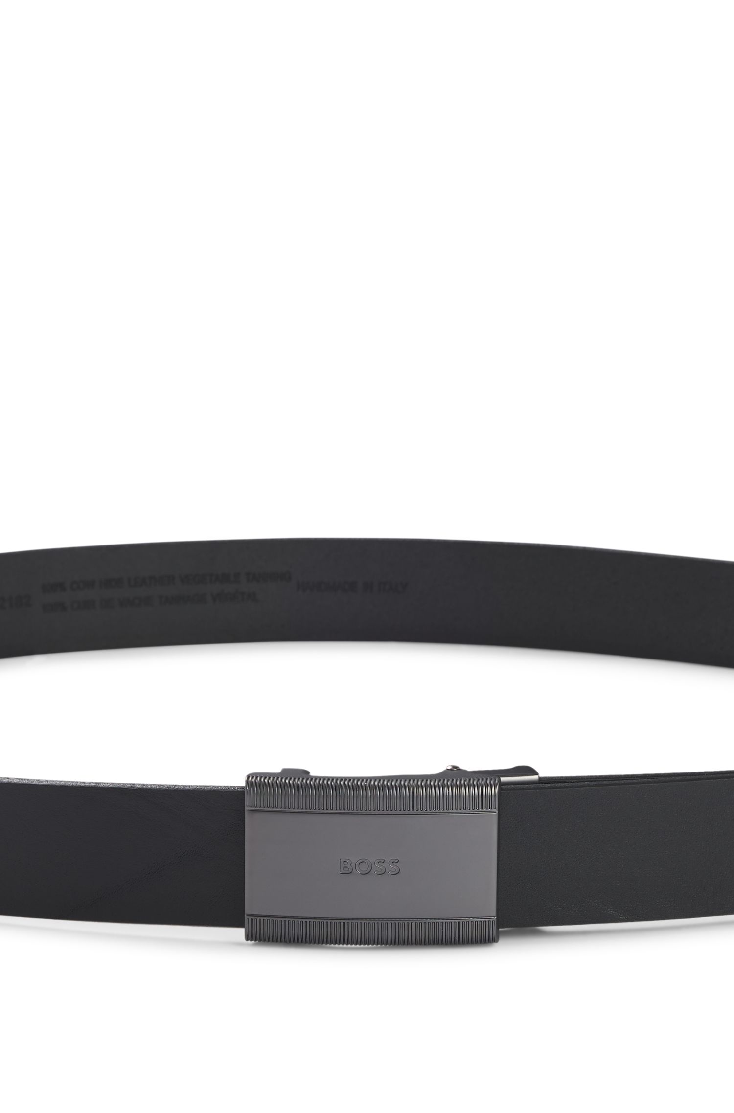 【BOSS博斯】意大利皮革牌扣腰带