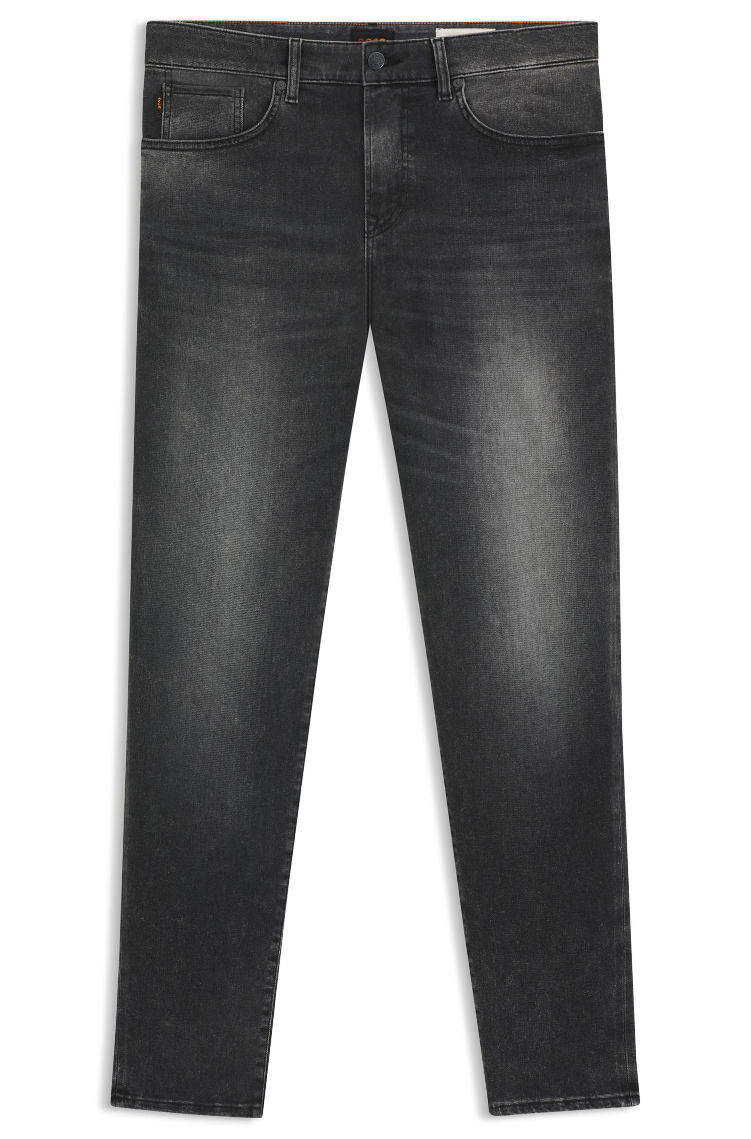 【BOSS博斯】黑色柔软锥形牛仔裤