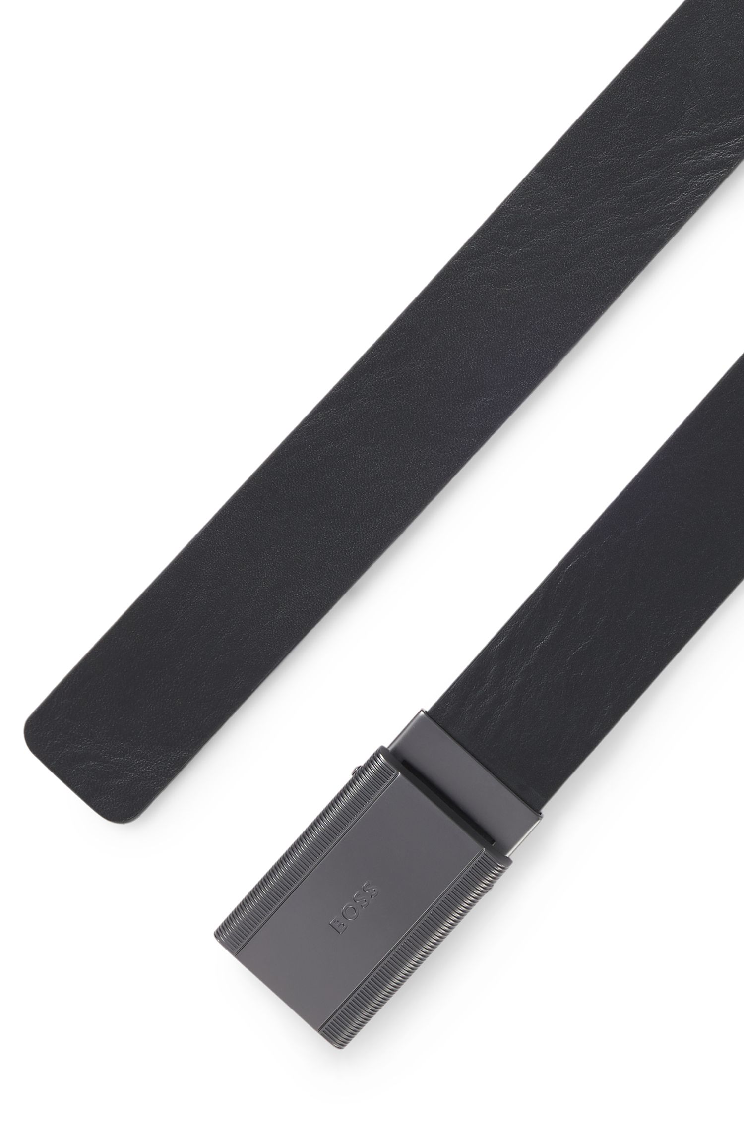 【BOSS博斯】意大利皮革牌扣腰带