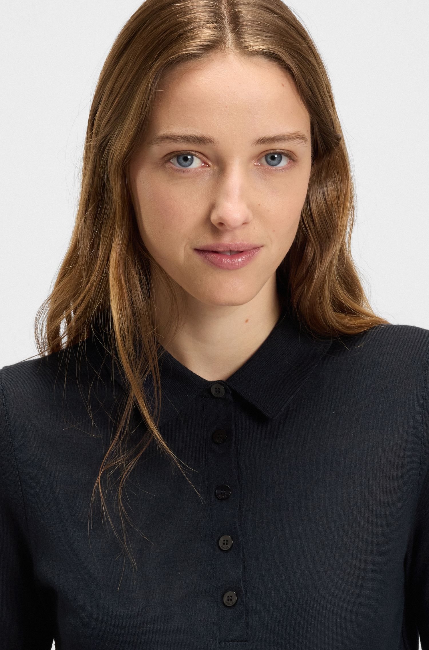 【BOSS博斯】针织纯羊毛马球衫