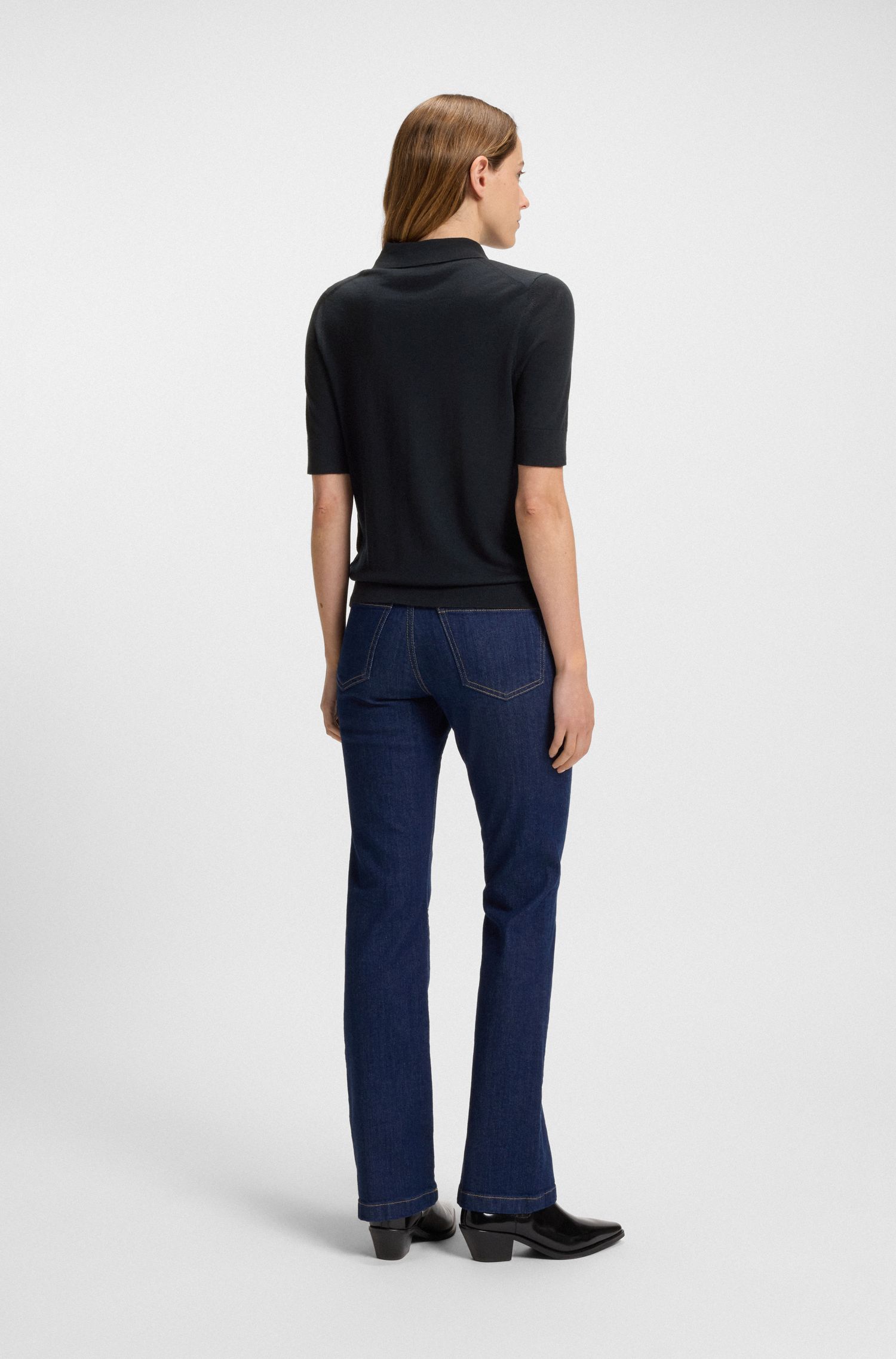 【BOSS博斯】针织纯羊毛马球衫