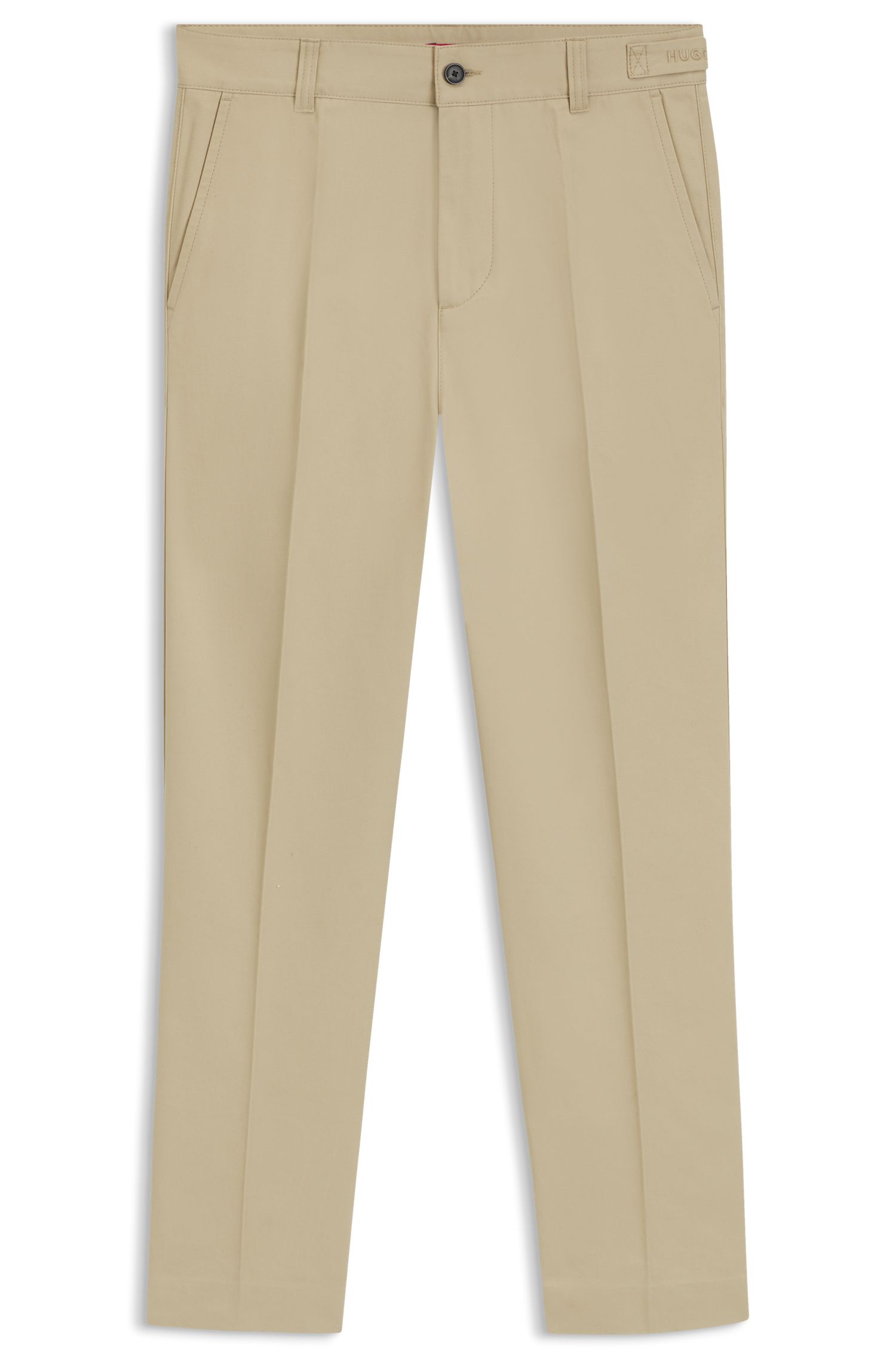 【HUGO雨果】丝光斜纹棉布修身斜纹棉布