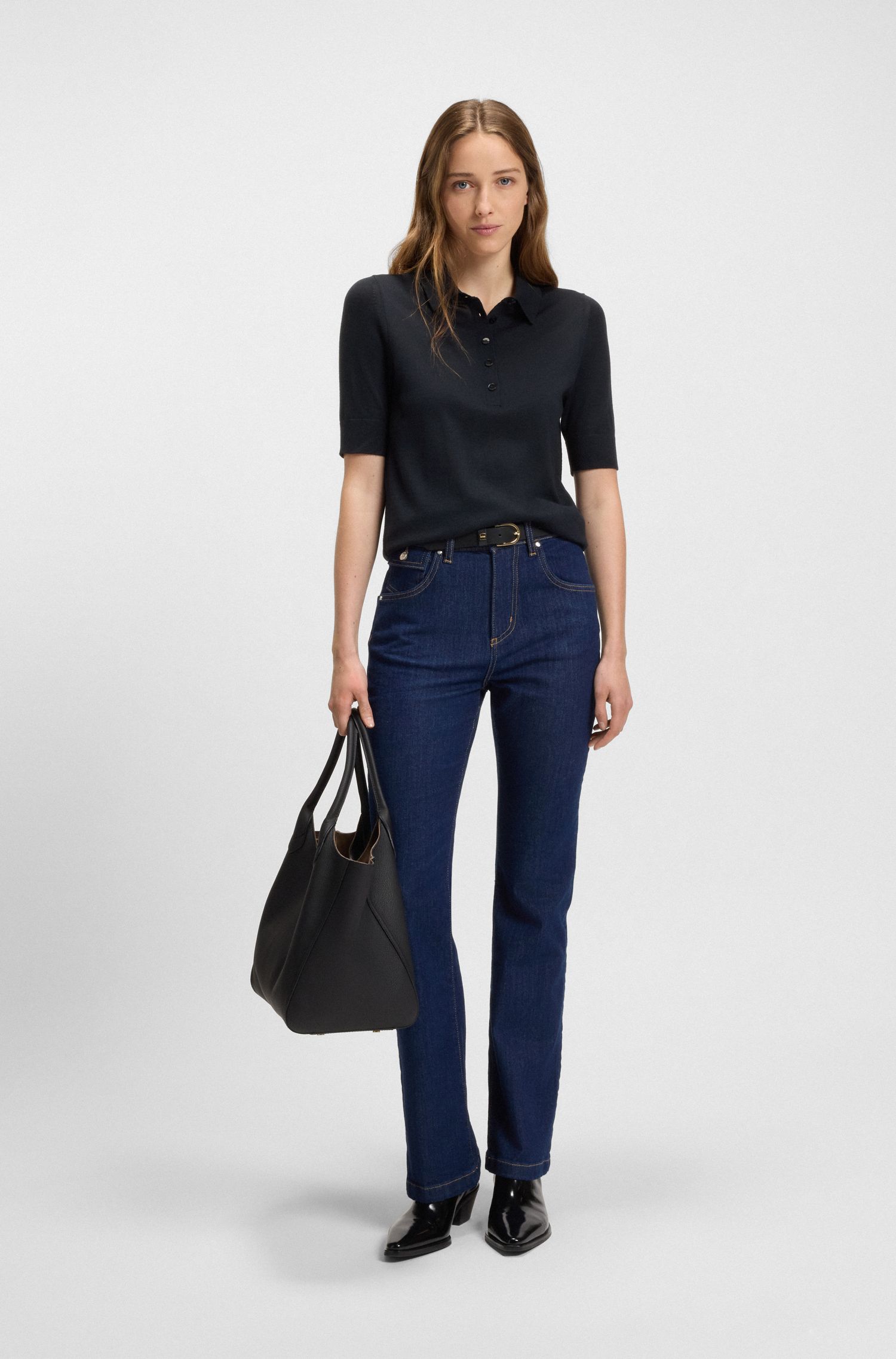 【BOSS博斯】针织纯羊毛马球衫