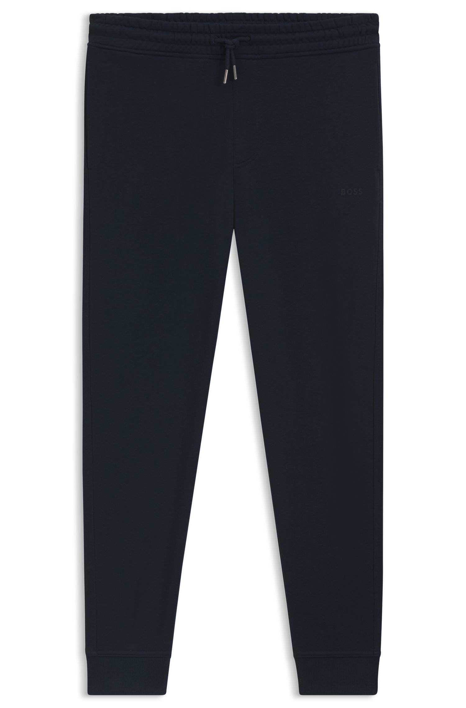 【BOSS博斯】撞色徽标装饰棉质毛圈布运动裤