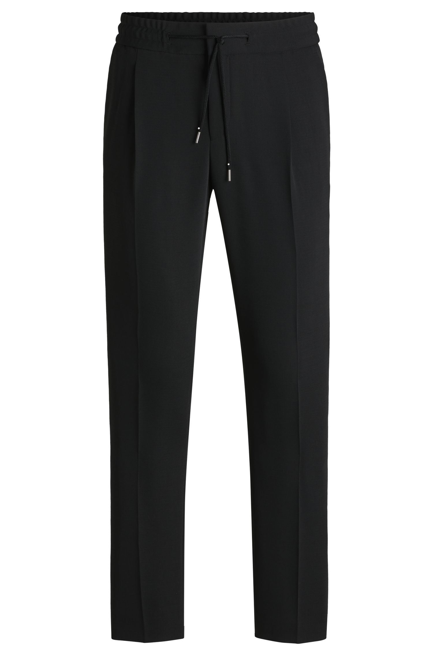 【HUGO雨果】正面打褶修身长裤