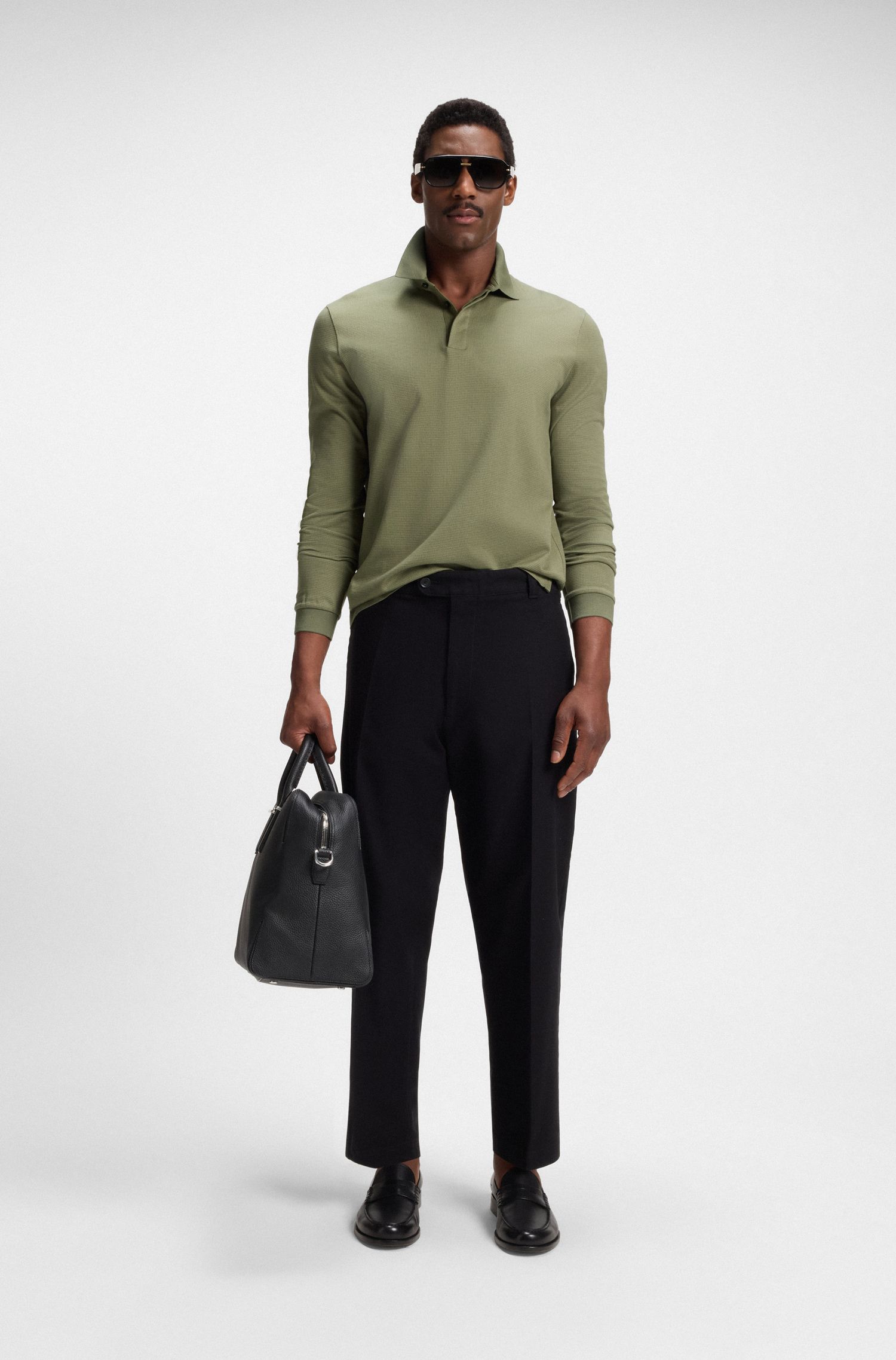 【BOSS博斯】丝光棉平领 Polo 衫