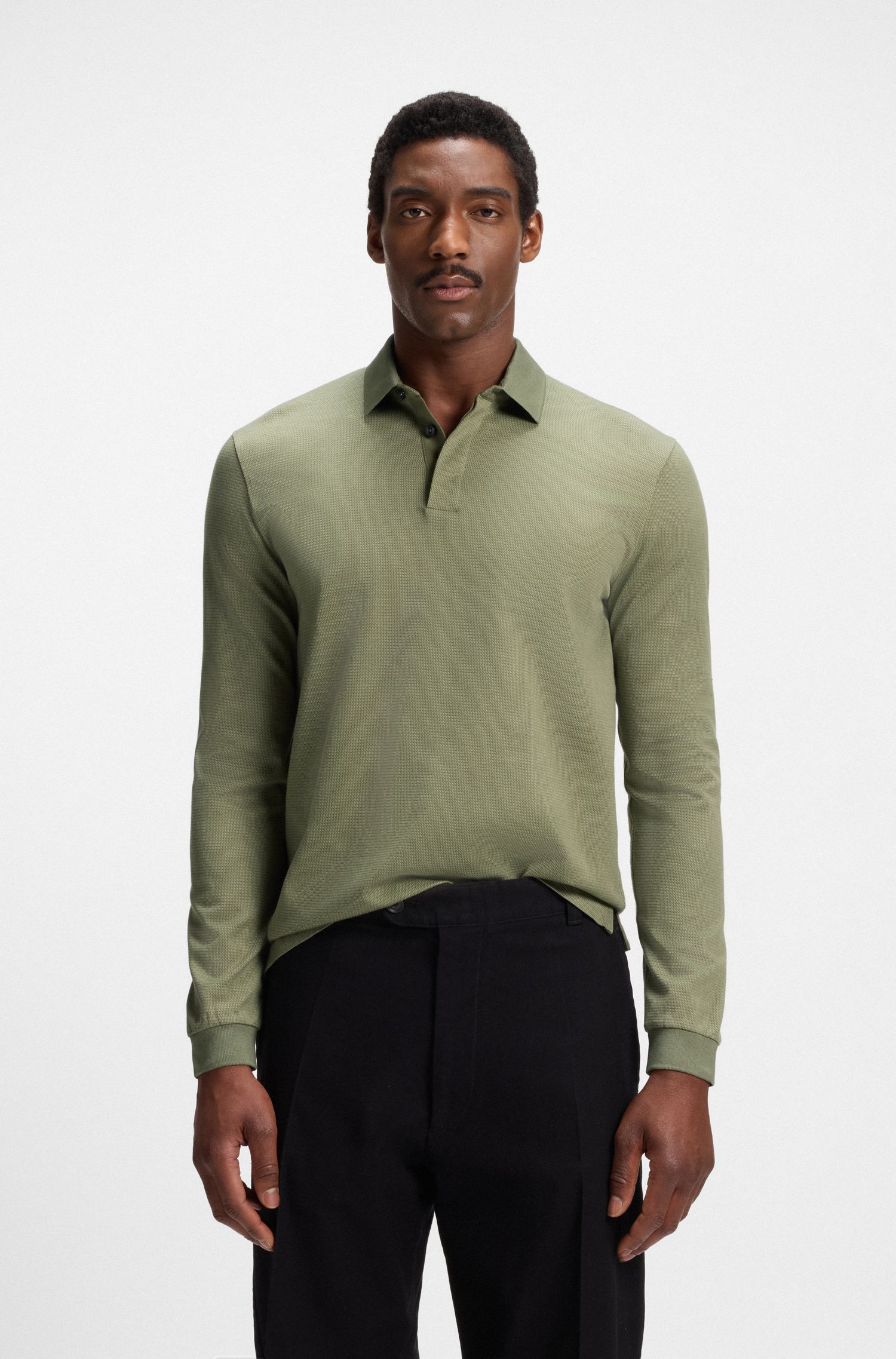 【BOSS博斯】丝光棉平领 Polo 衫