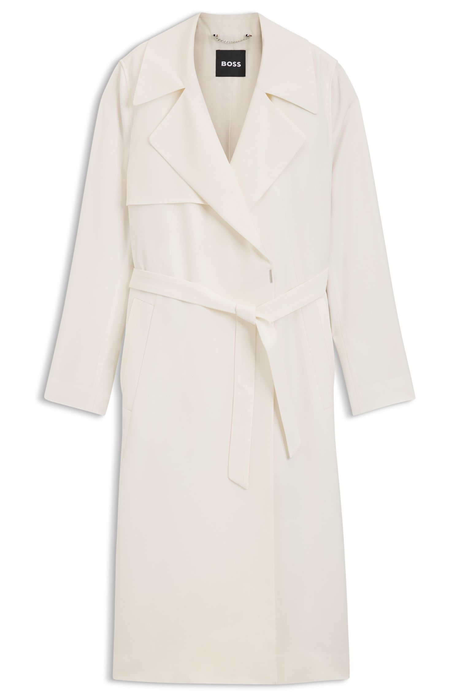 【BOSS博斯】配布面腰带风衣