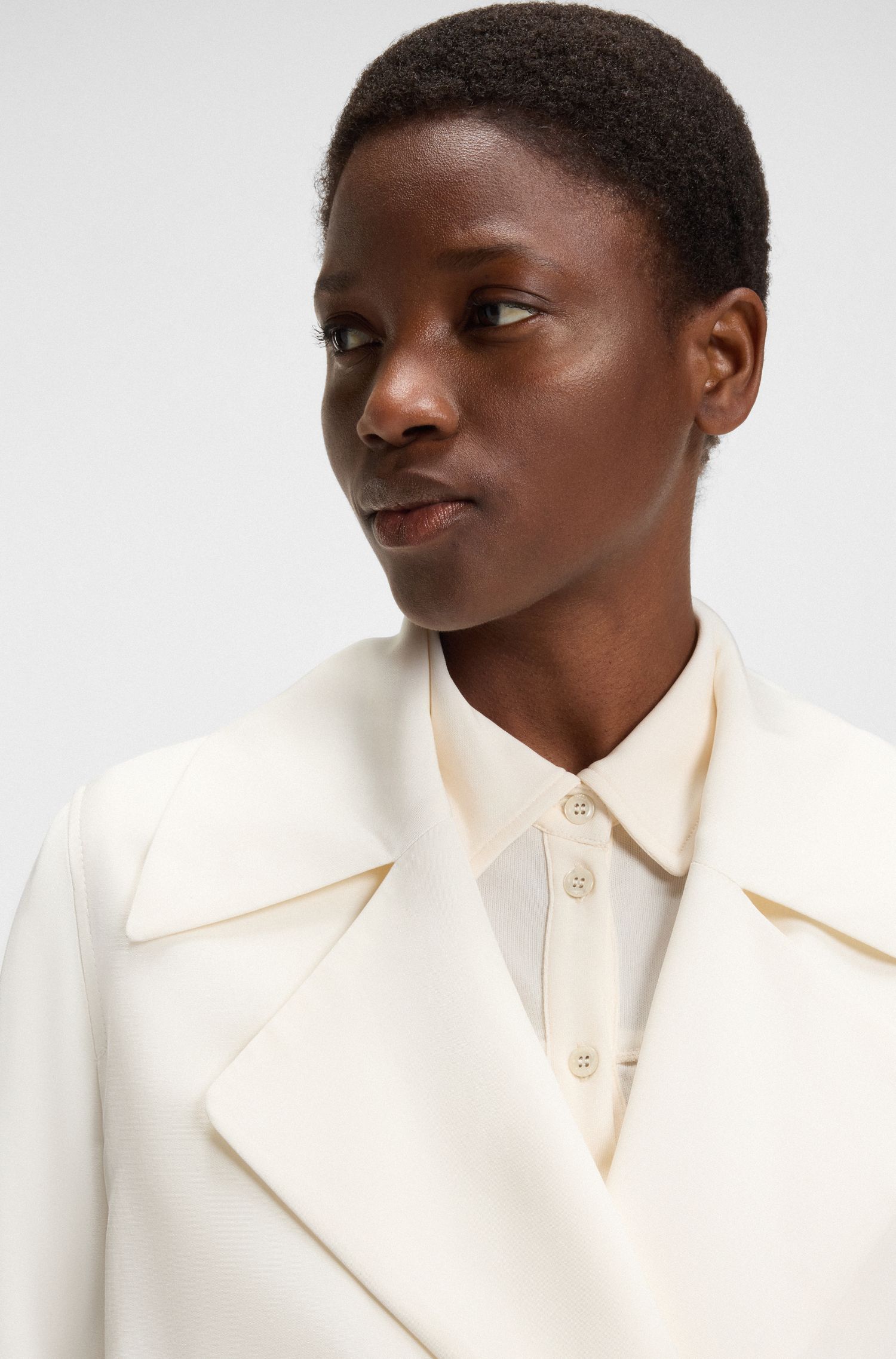 【BOSS博斯】配布面腰带风衣