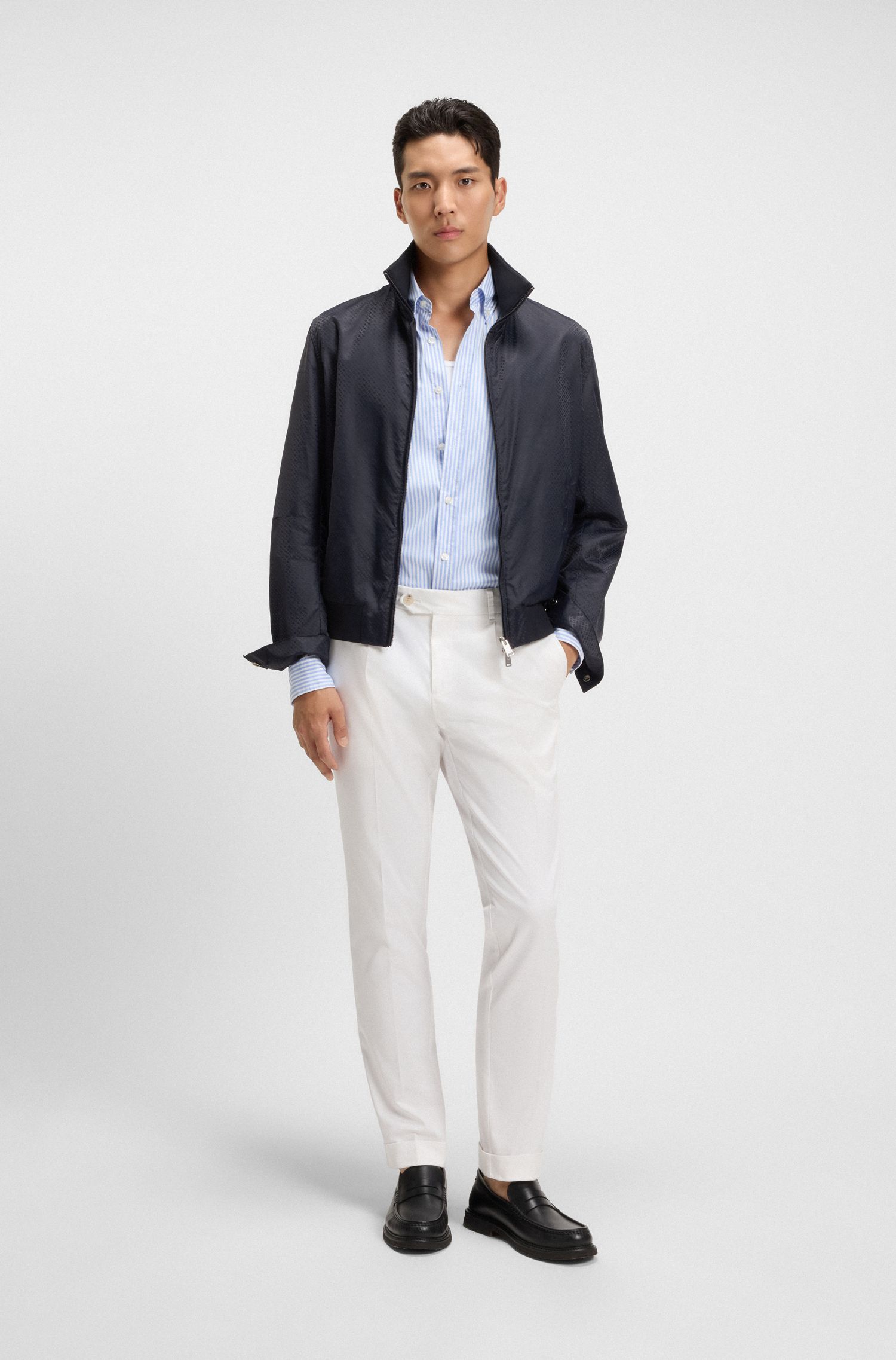 【BOSS博斯】交织字母提花夹克