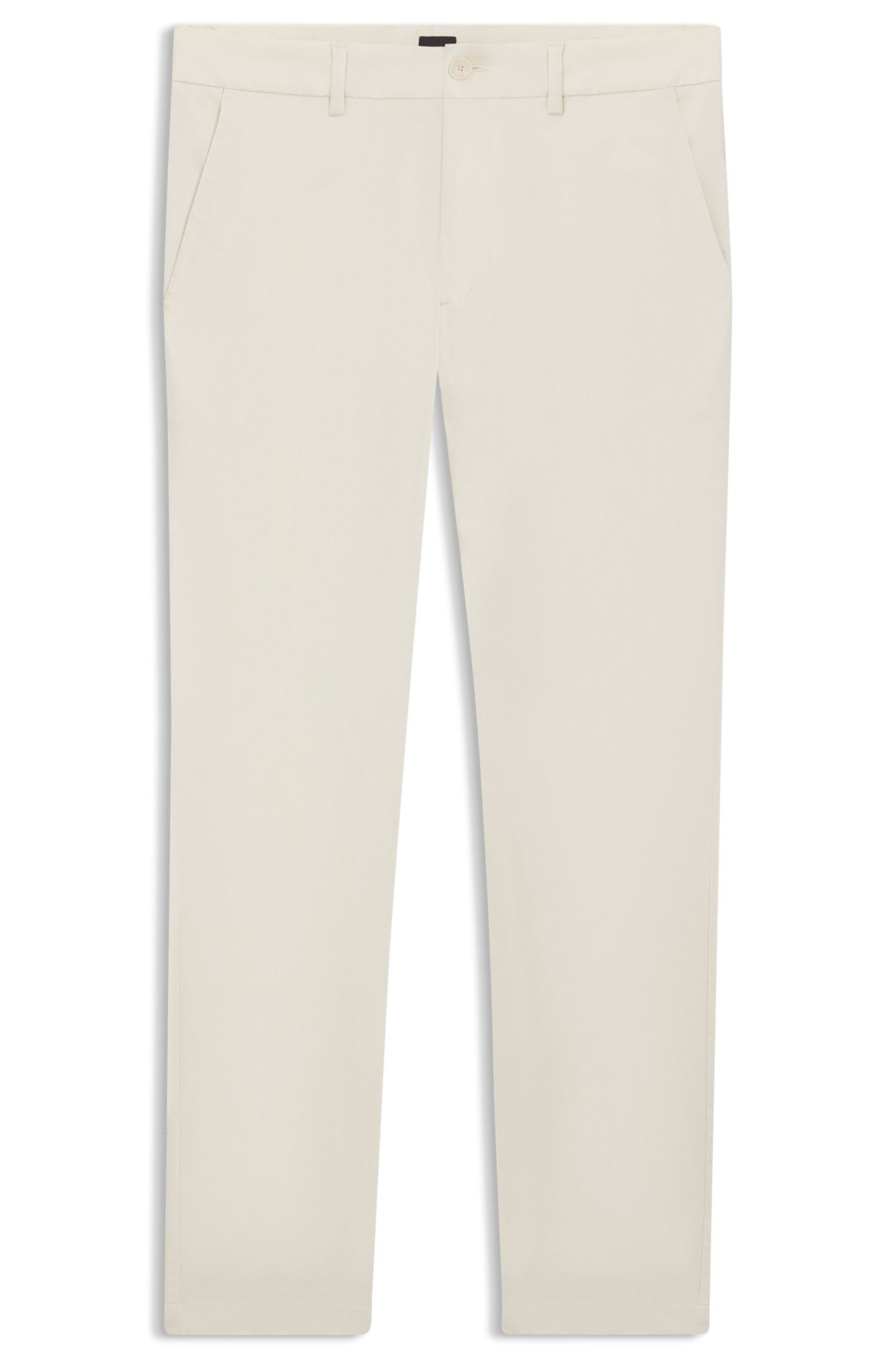 【BOSS博斯】棉质混纺修身缎面长裤