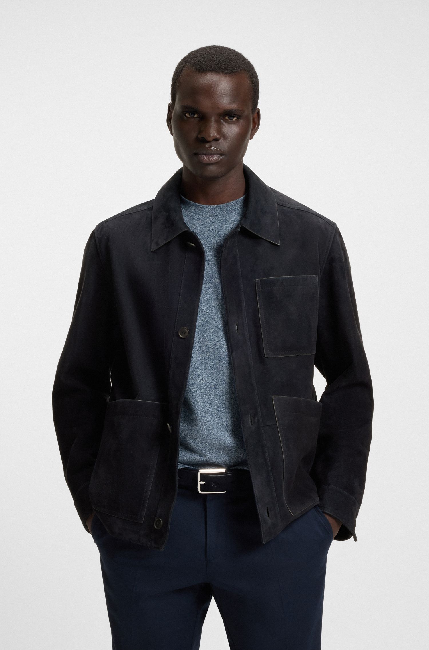 【BOSS博斯】皮革常规版夹克