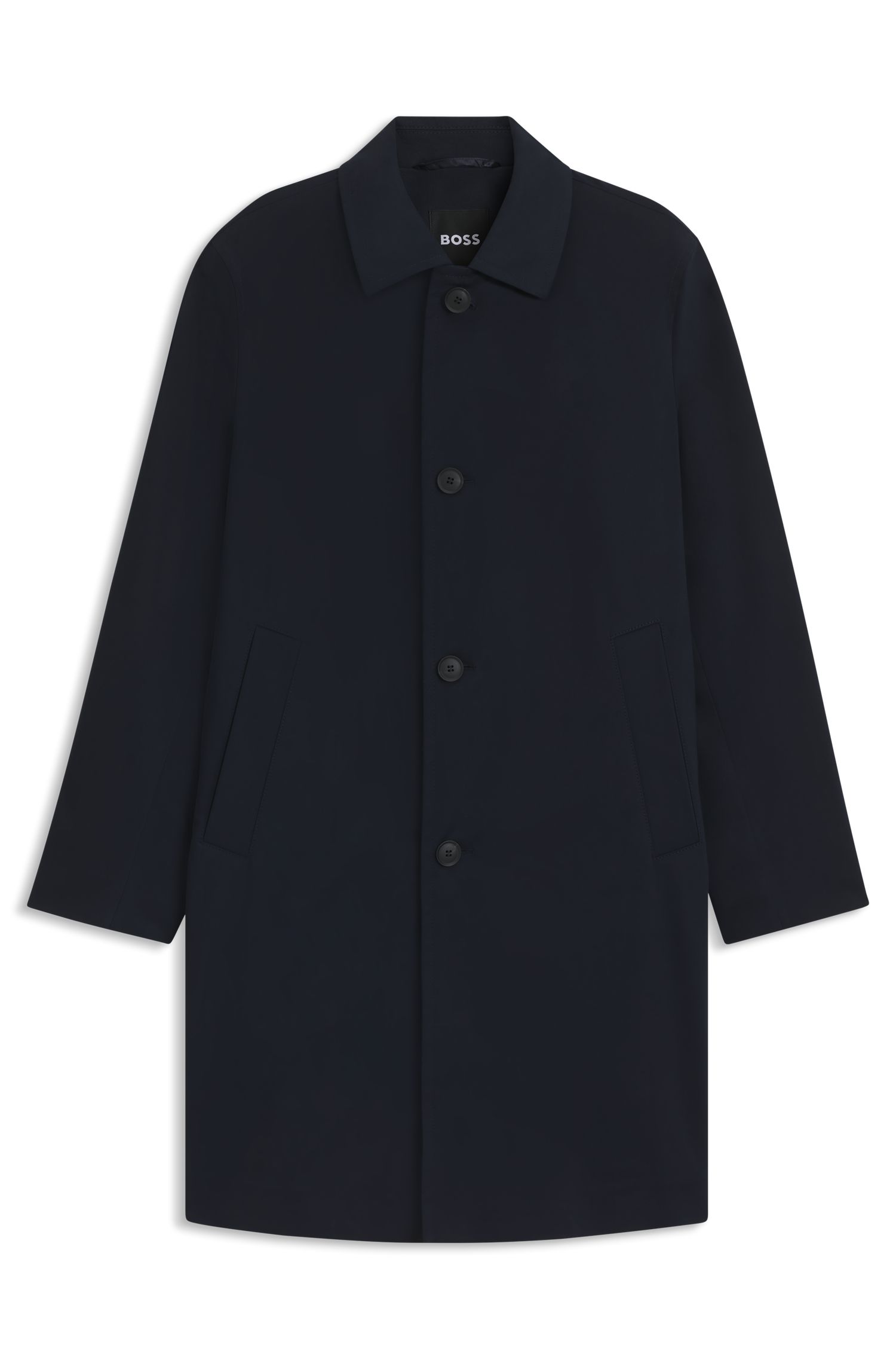 【BOSS博斯】经典版型弹力棉质大衣