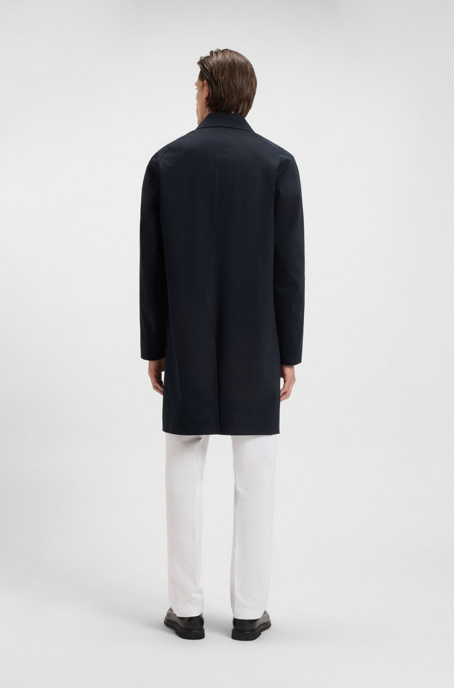 【BOSS博斯】经典版型弹力棉质大衣