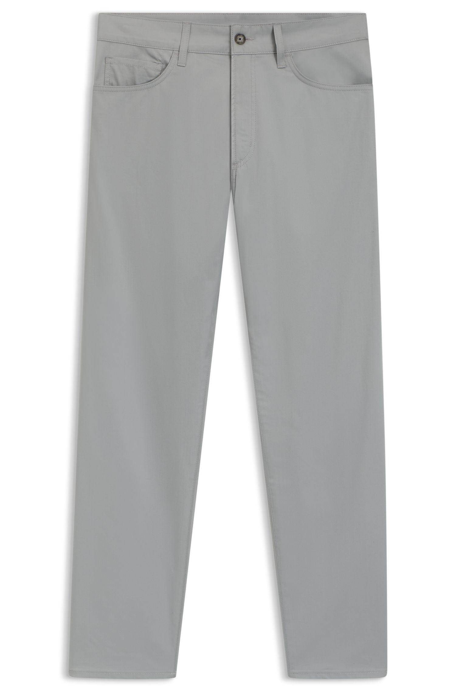 【BOSS博斯】棉真丝混纺弹性面料修身长裤