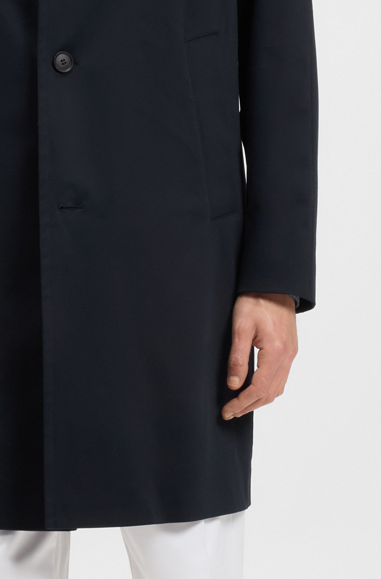 【BOSS博斯】经典版型弹力棉质大衣