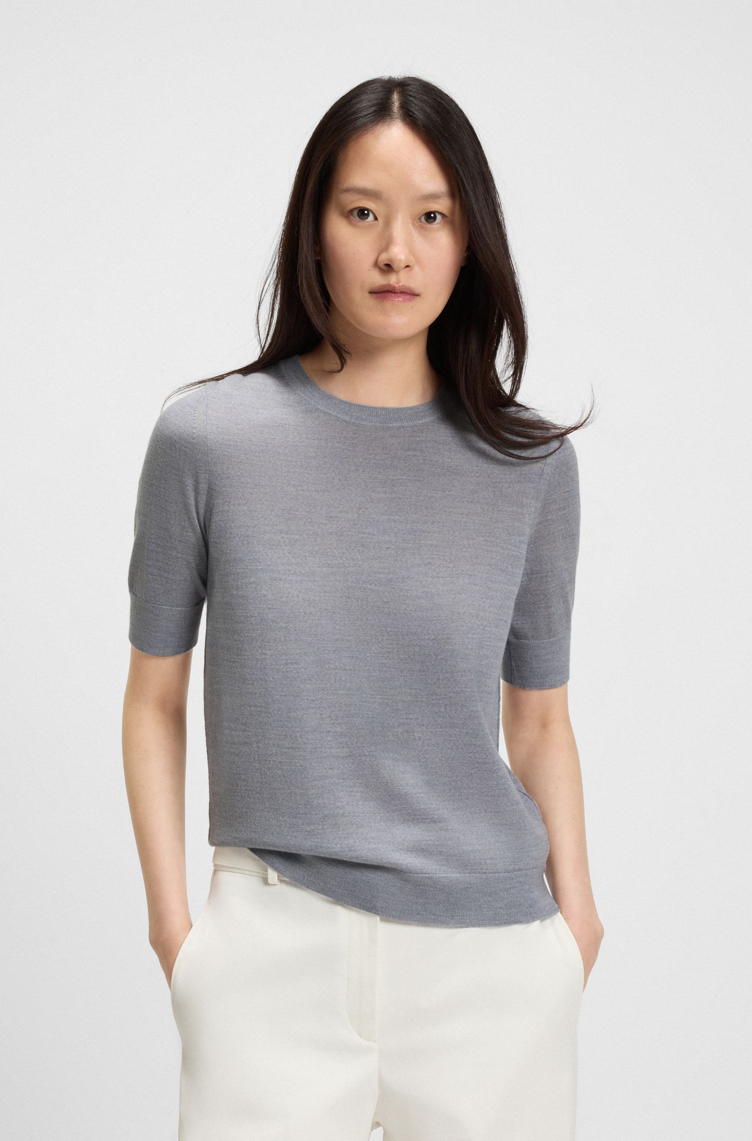 【BOSS博斯】纯羊毛针织毛衣