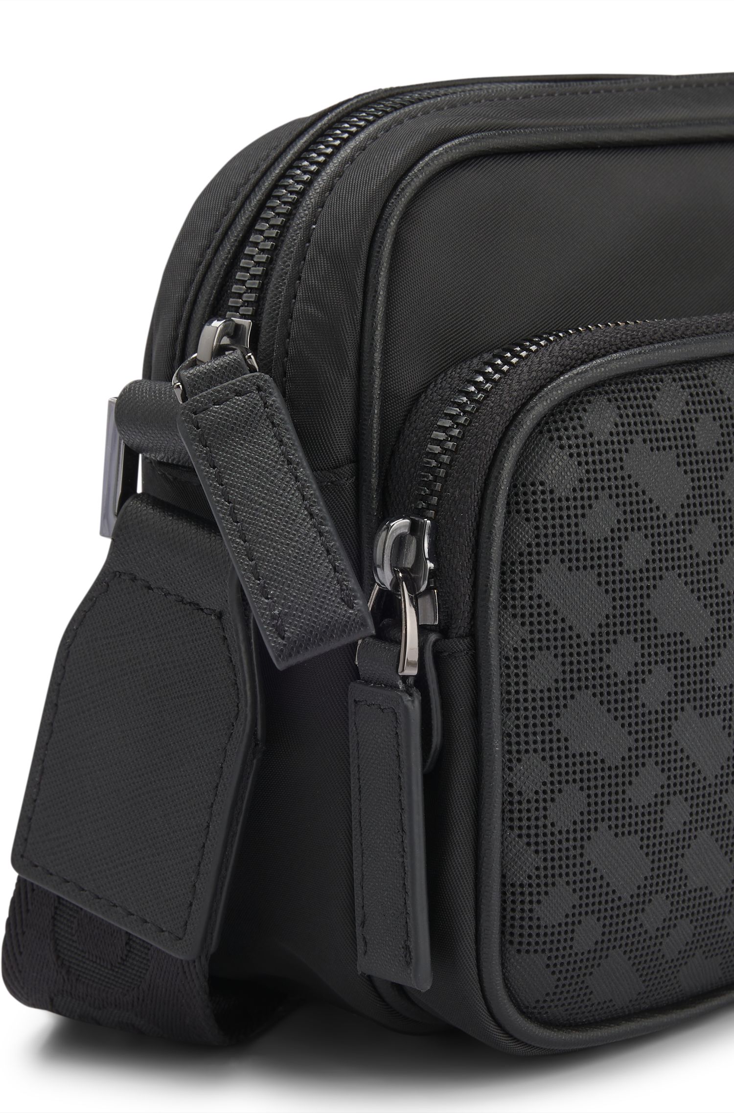 【BOSS博斯】交织字母图案斜挎包