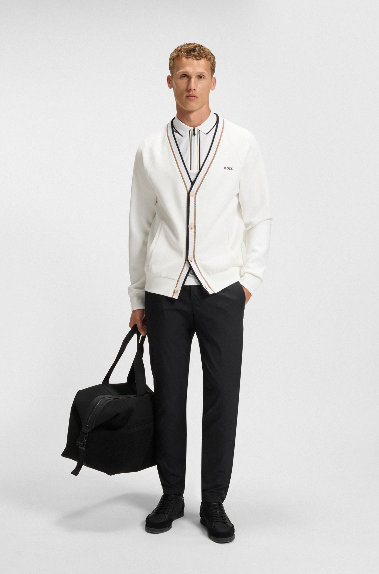 【BOSS博斯】快干弹力棉修身版 Polo 衫