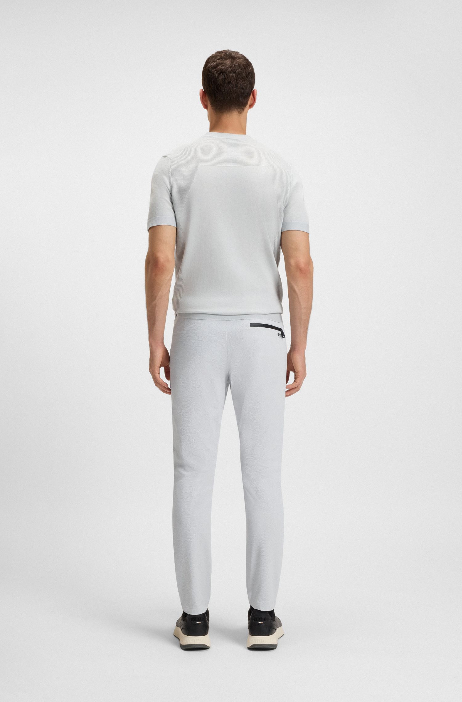 【BOSS博斯】弹力泡泡纱面料修身版休闲裤