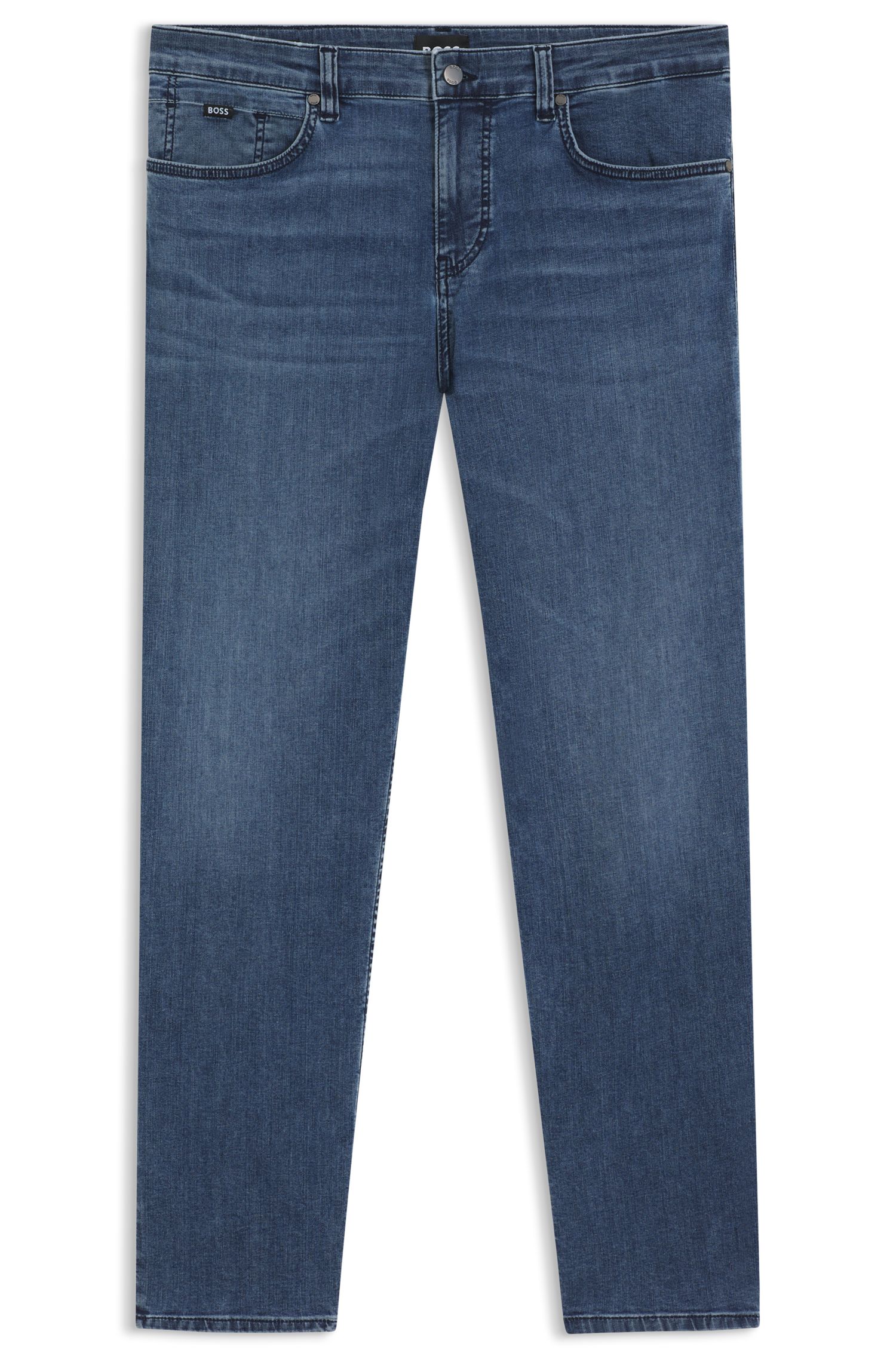 【BOSS博斯】Maine 蓝色弹力牛仔布常规版牛仔裤