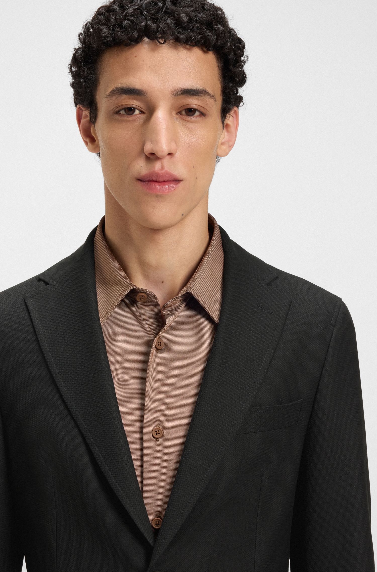 【BOSS博斯】可机洗弹性面料修身夹克