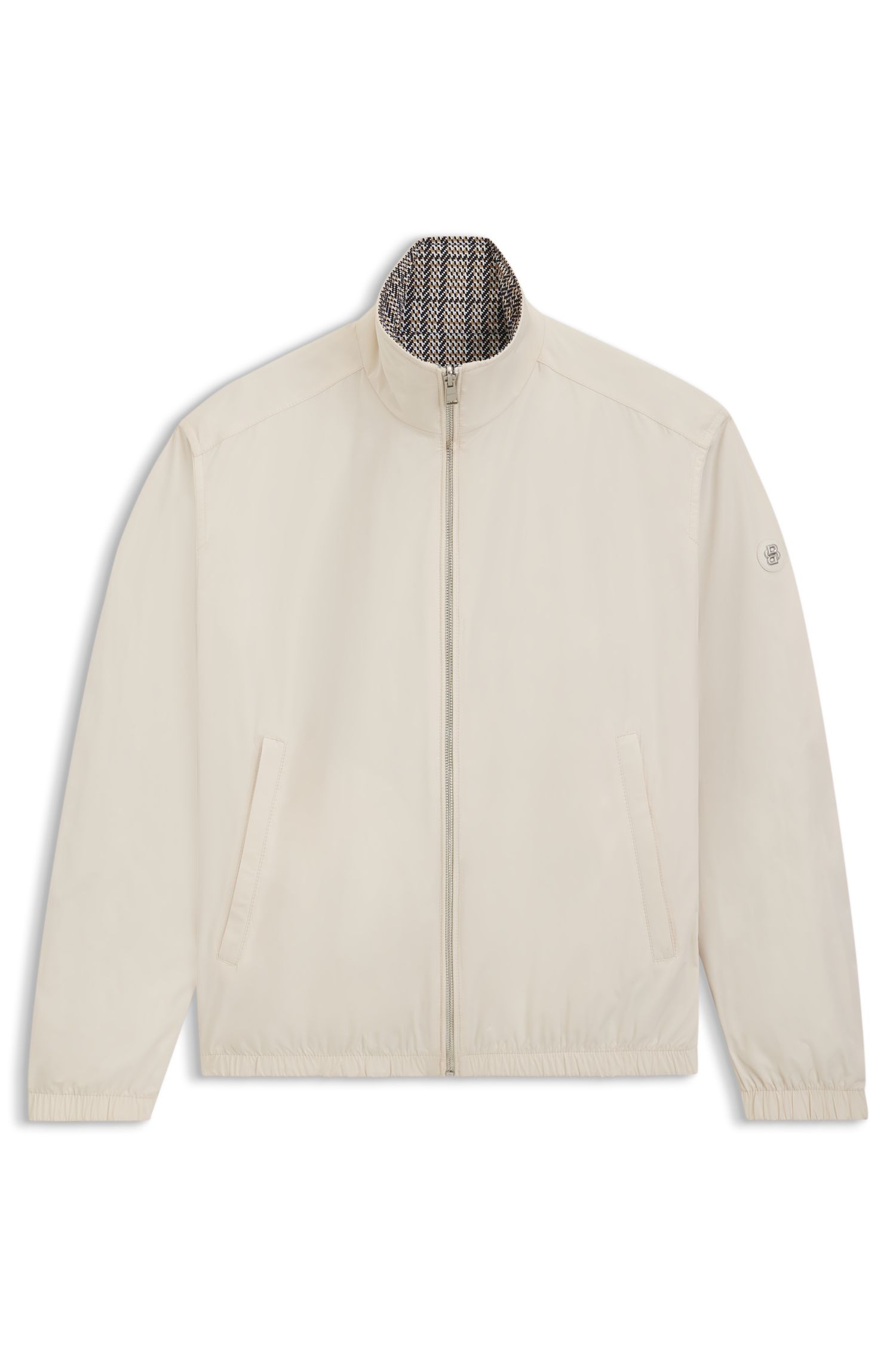 【BOSS博斯】格纹图案装饰饰面双面夹克