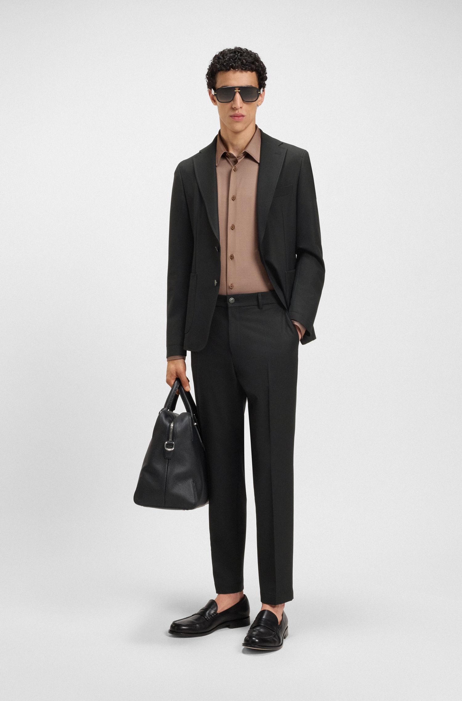 【BOSS博斯】可机洗弹性面料修身夹克