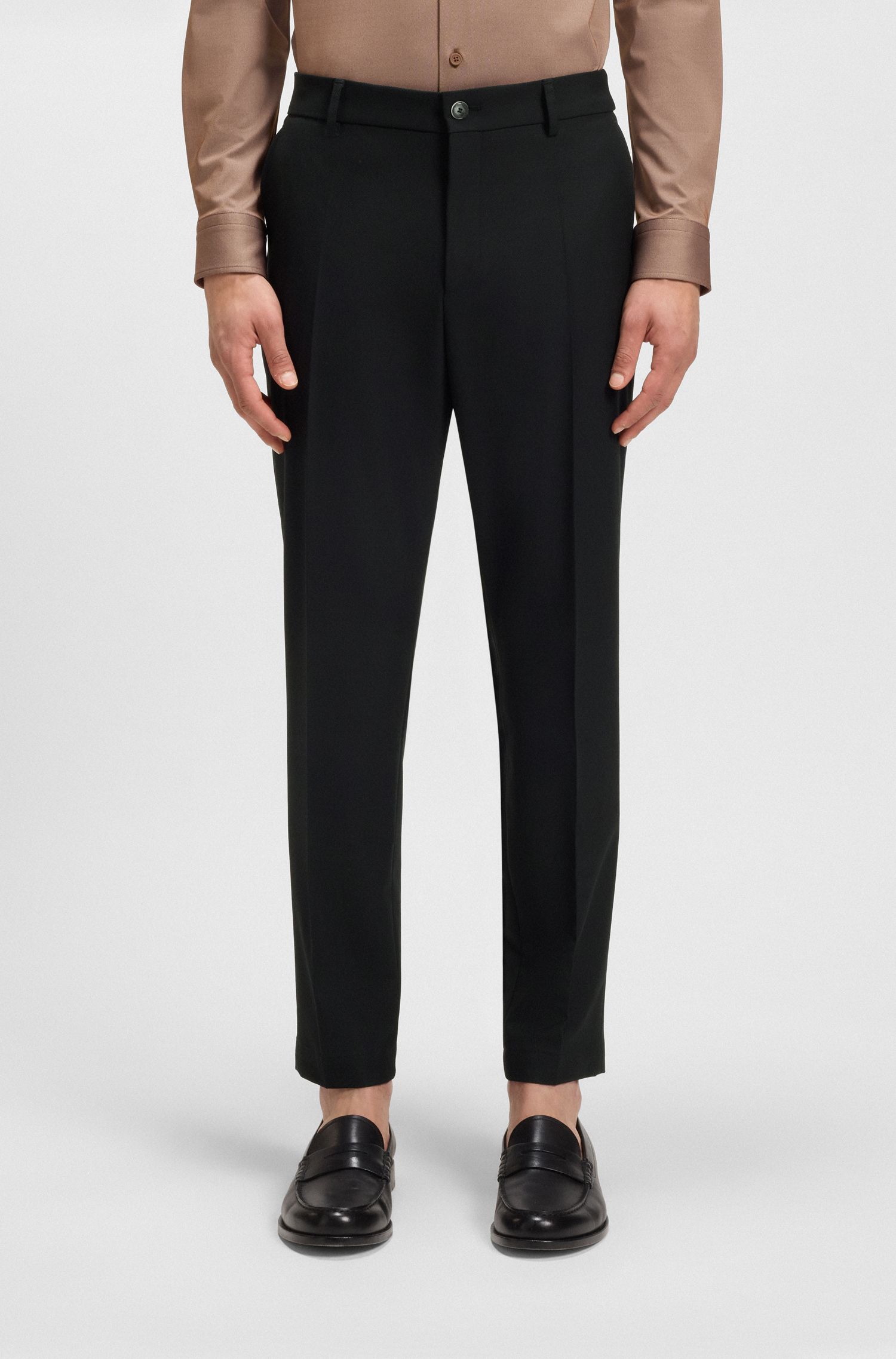 【BOSS博斯】机洗弹性面料锥形剪裁长裤