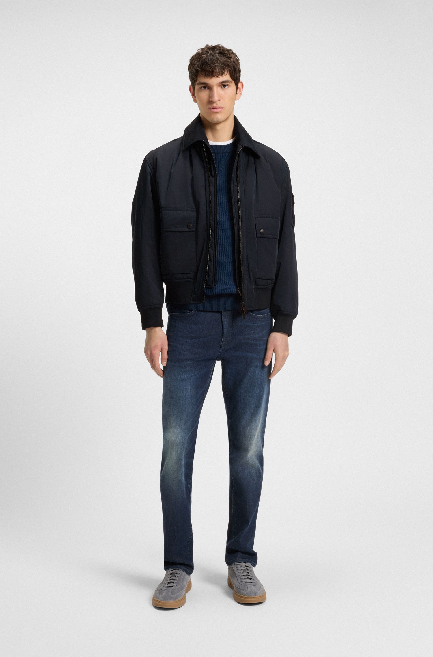 【BOSS博斯】可拆卸衬里飞行员夹克