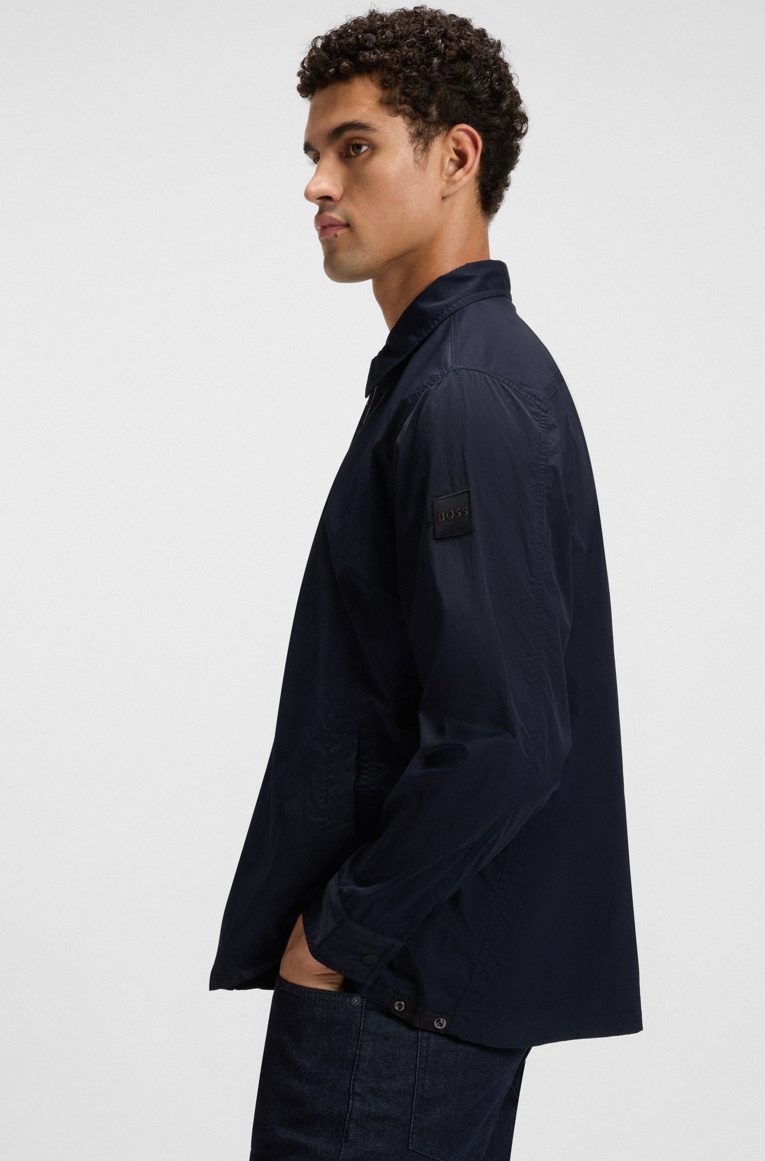 【BOSS博斯】宽松版型外套衬衫