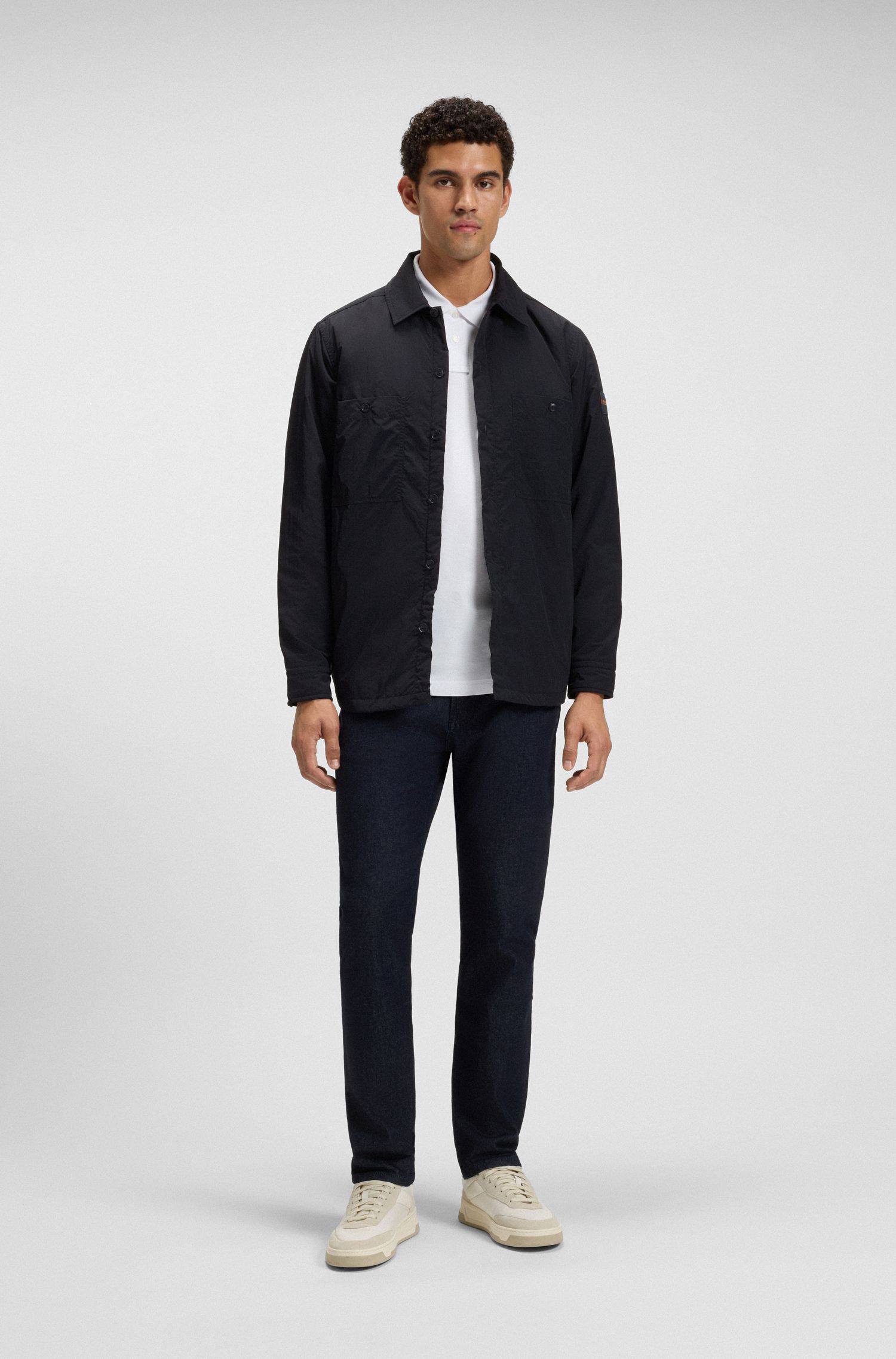 【BOSS博斯】夹棉宽松外套衬衫